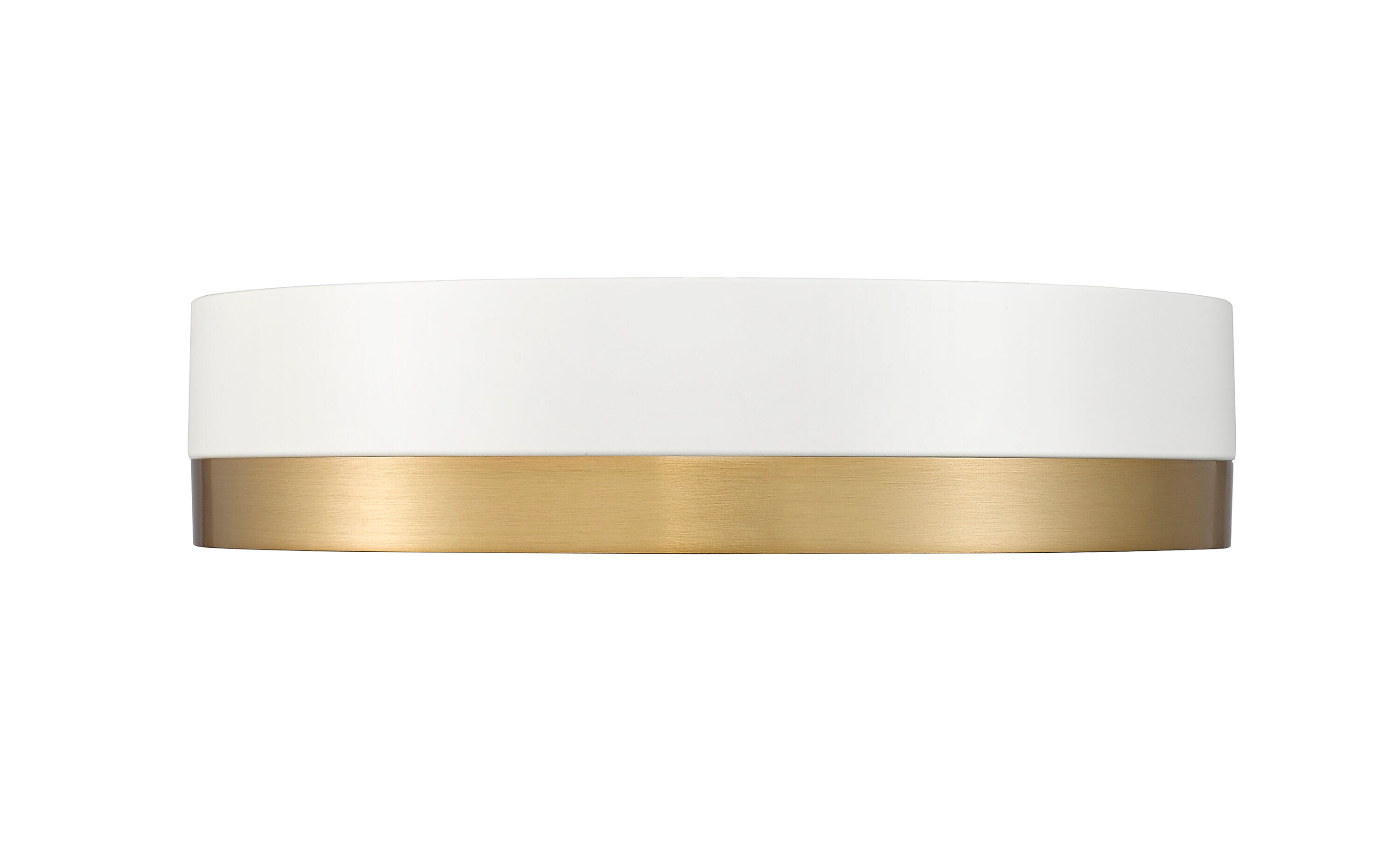Algar 12" Modern Gold LED Flush Mount Ceiling Light with Frosted Acrylic Shade