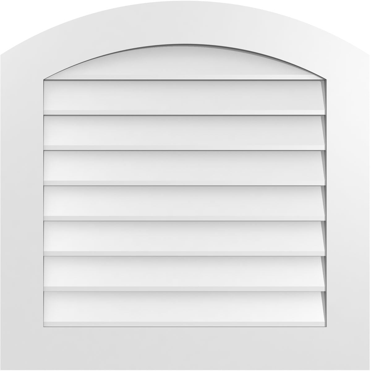 Ekena Millwork GVPAR30X3001SN 30-Inches x 30-Inches Off-white Round top PVC Gable Louver Vent