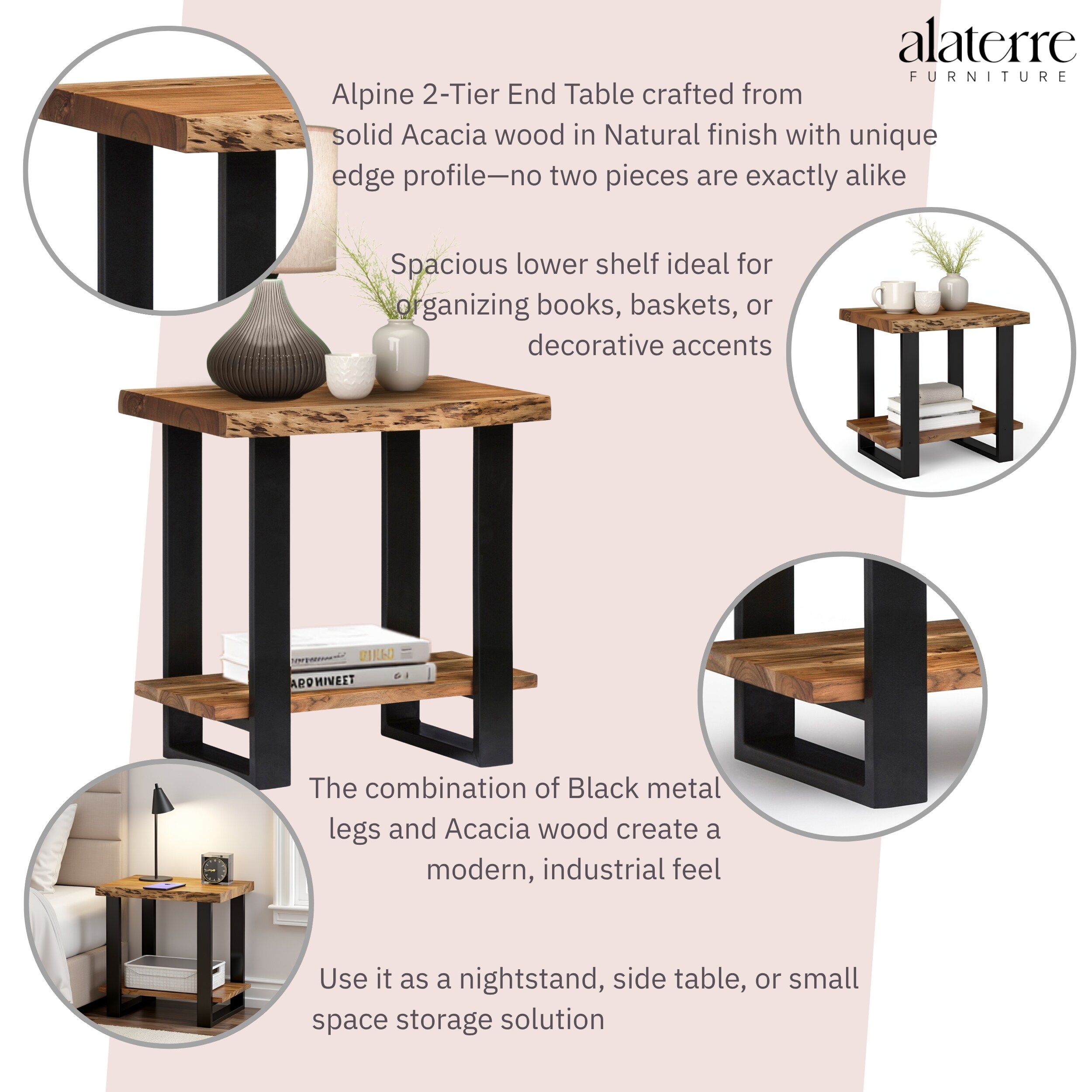 Alaterre Furniture AWAA0120 End-Tables - View #3
