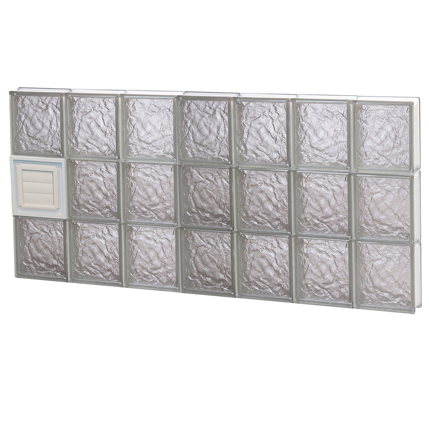 REDI2SET D4224IS Ice Glass 40-1/4-in x 23-1/4-in Frameless Replacement Dryer vent Glass Block Window
