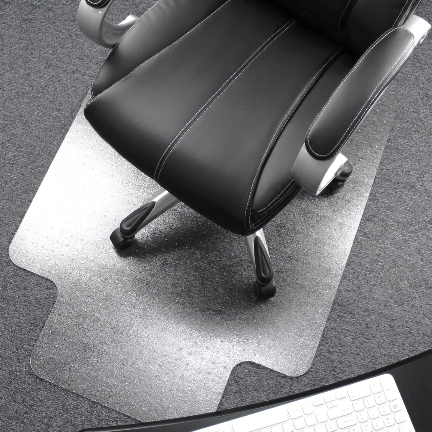Ultimat 4-ft x 4-ft Clear Indoor Chair Mat in the Mats department