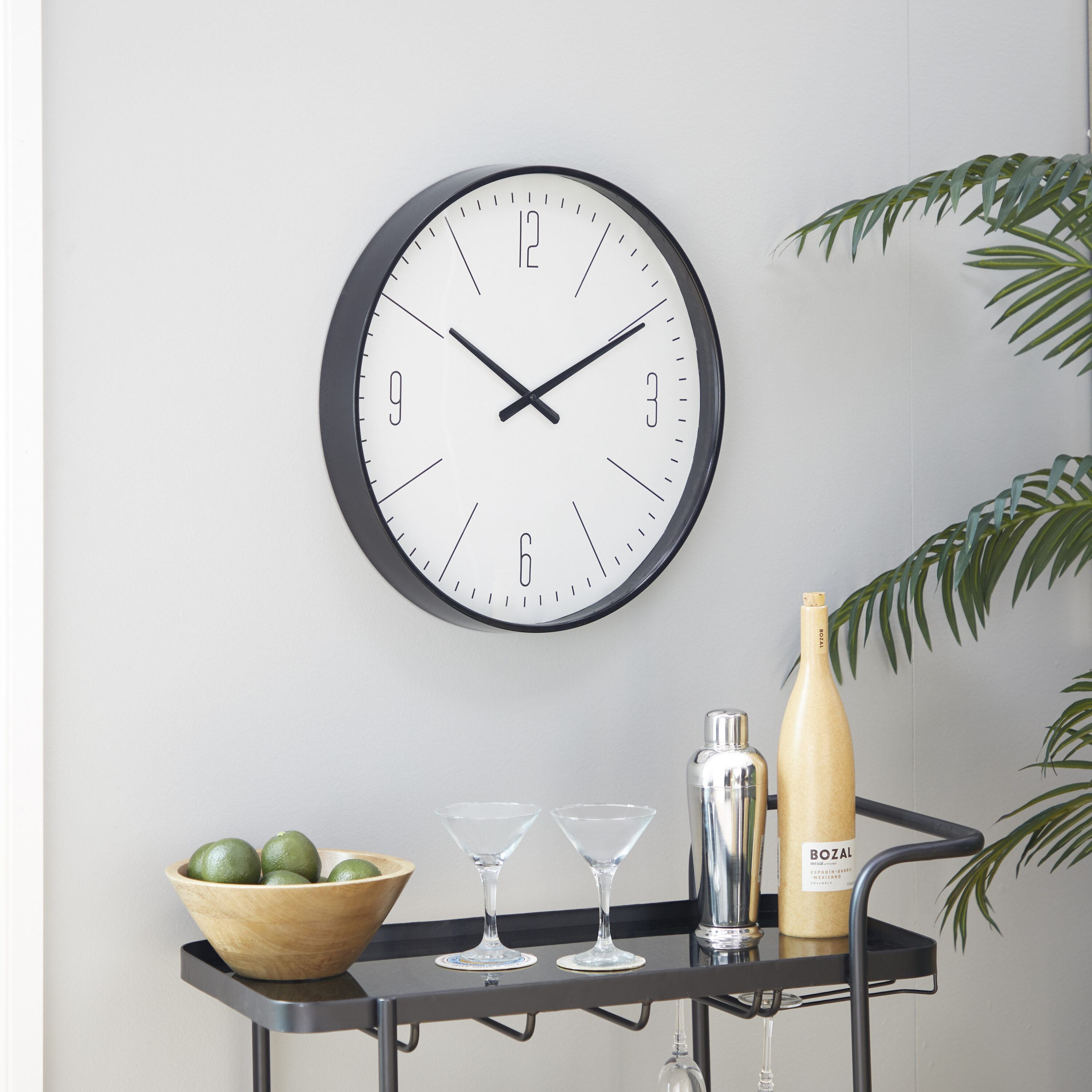 Grayson Lane 92288 Minimalistic Analog Round Wall Contemporary