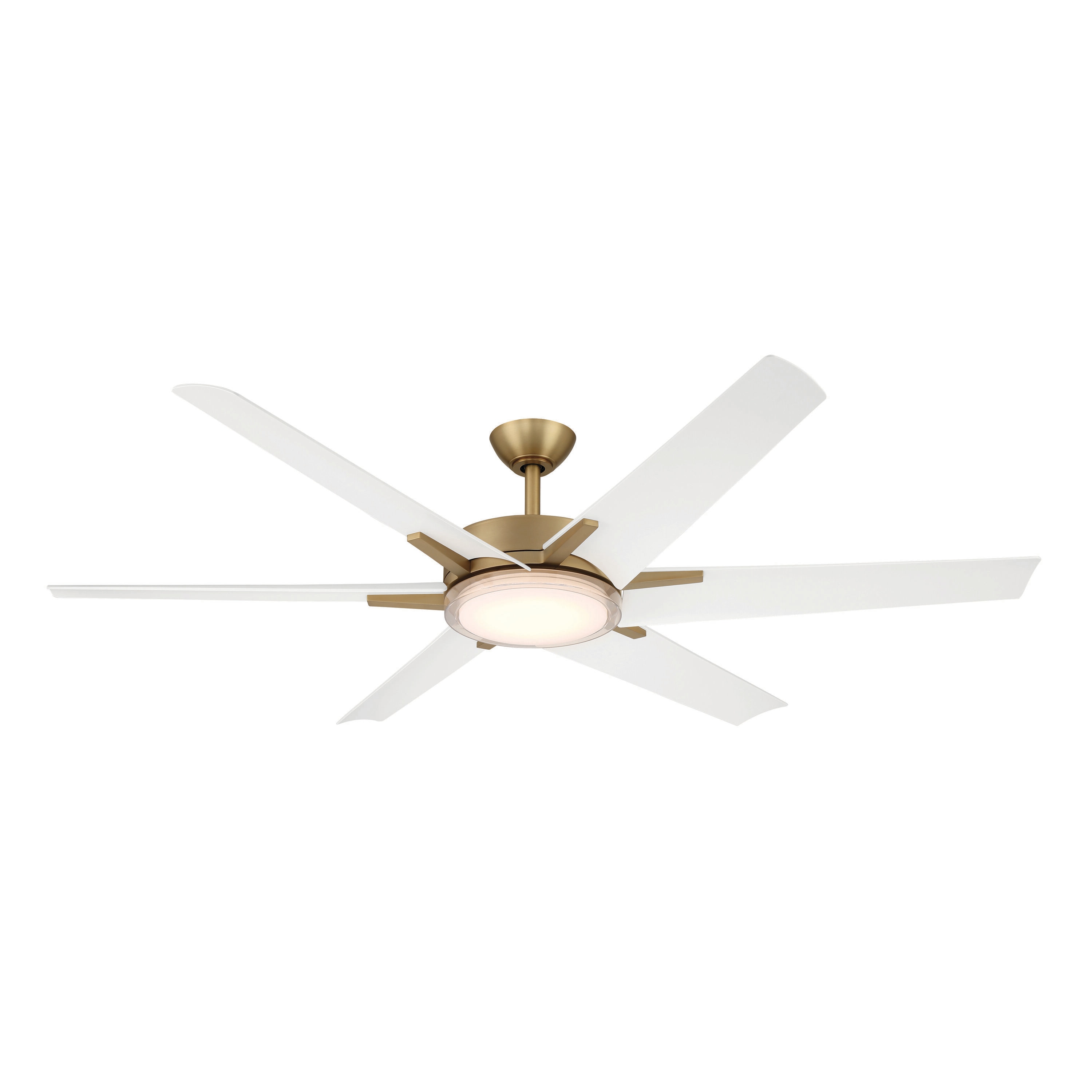 Minka Aire Deco 65-in Heritage Brass LED Uncovered Outdoor Ceiling Fan With Light and Remote Control Included Sansujyuku sansujyuku.com