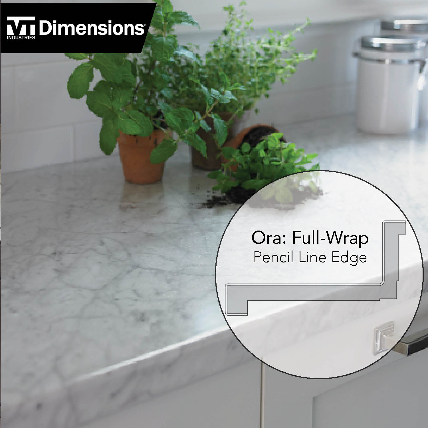 VT Dimensions Formica 10-ft x 25.25-in x 3.75-in Carrara Bianco, Artisan Laminate Countertop with Integrated Backsplash