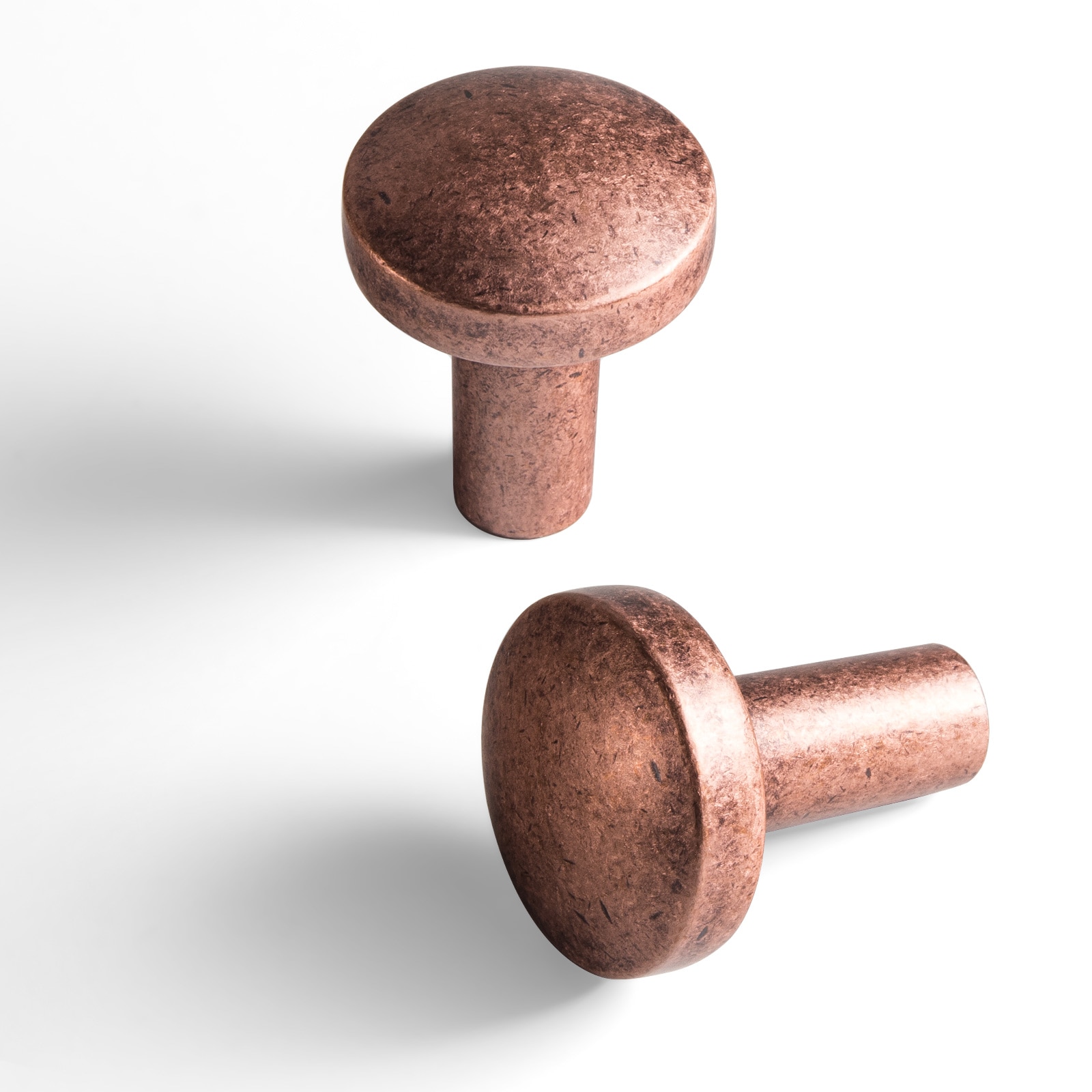 Miaokesen 1827AC-DADAN 1-in Antique Copper Cylindrical Classic Cabinet Knob 6 -Pack