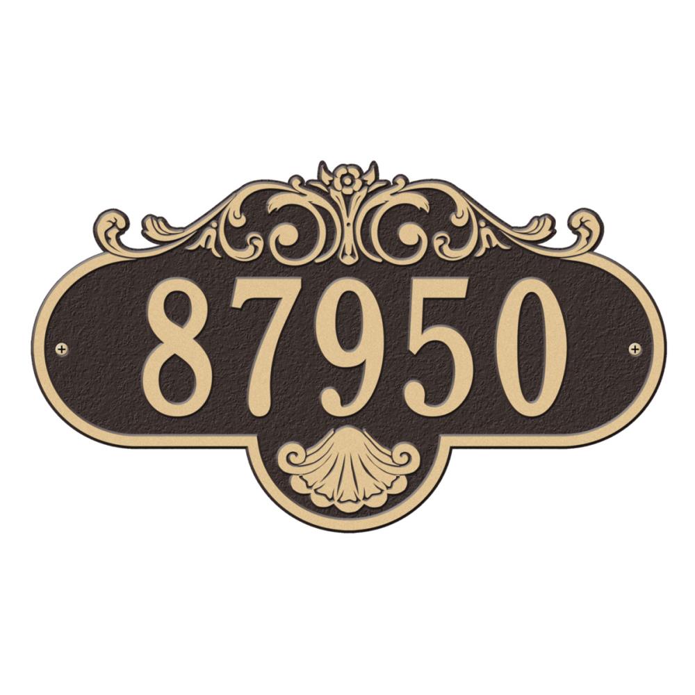 Whitehall 2017OG 10-1/4-in H x 17-1/2-in W Bronze/Gold Aluminum Address plaque