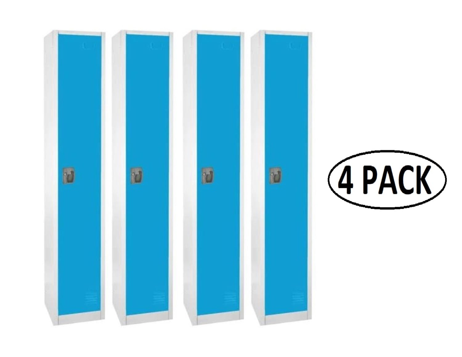 1-Tier Steel Key Lock Storage Locker in Blue (4-Pack) Lockers Near Me ...