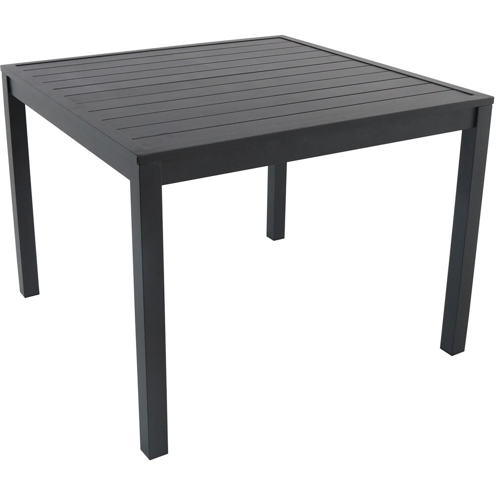 Naples 5-Piece Matte Black and Gray Aluminum Outdoor Dining Set