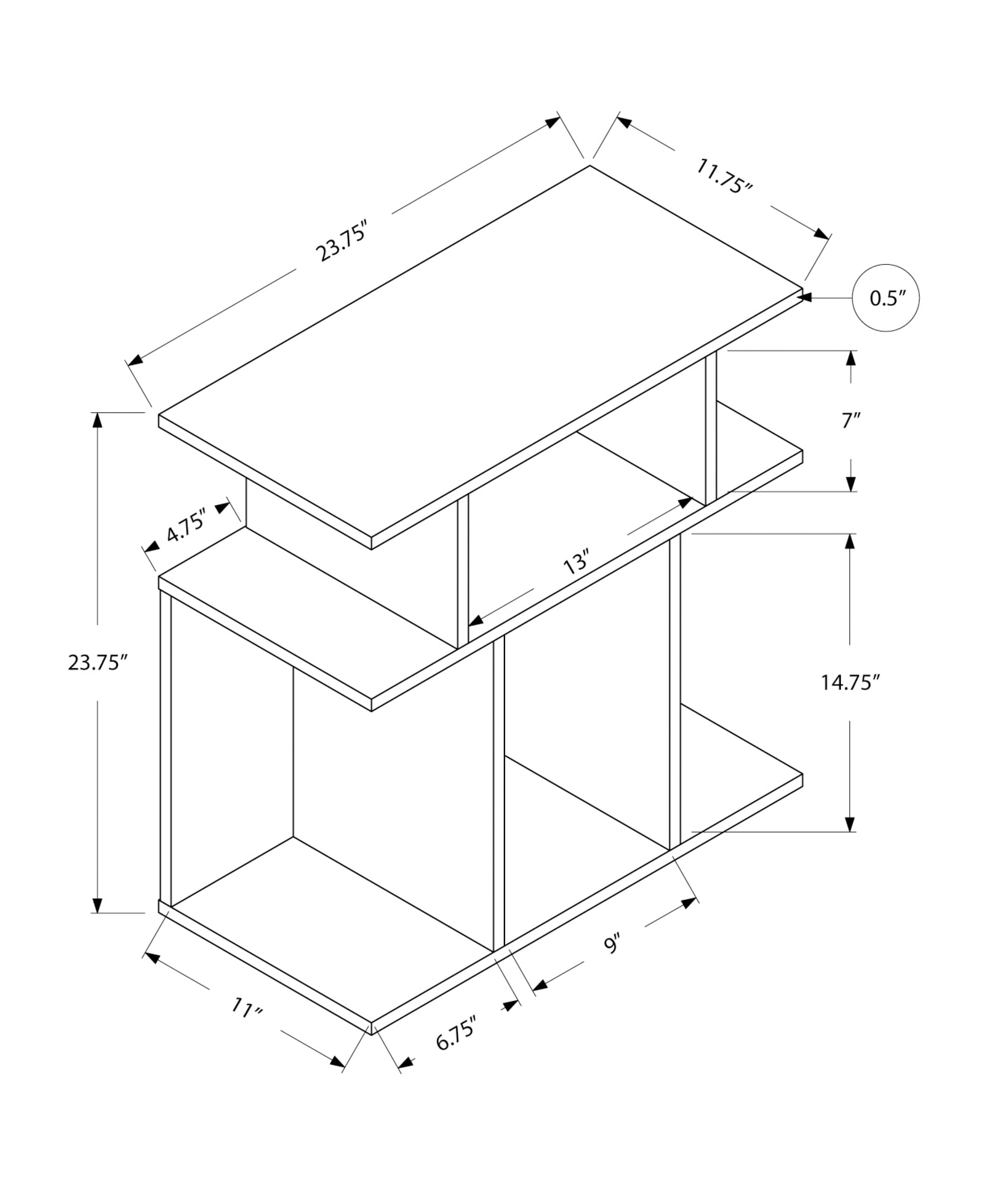 Monarch Specialties I 2477 End-Tables - View #4
