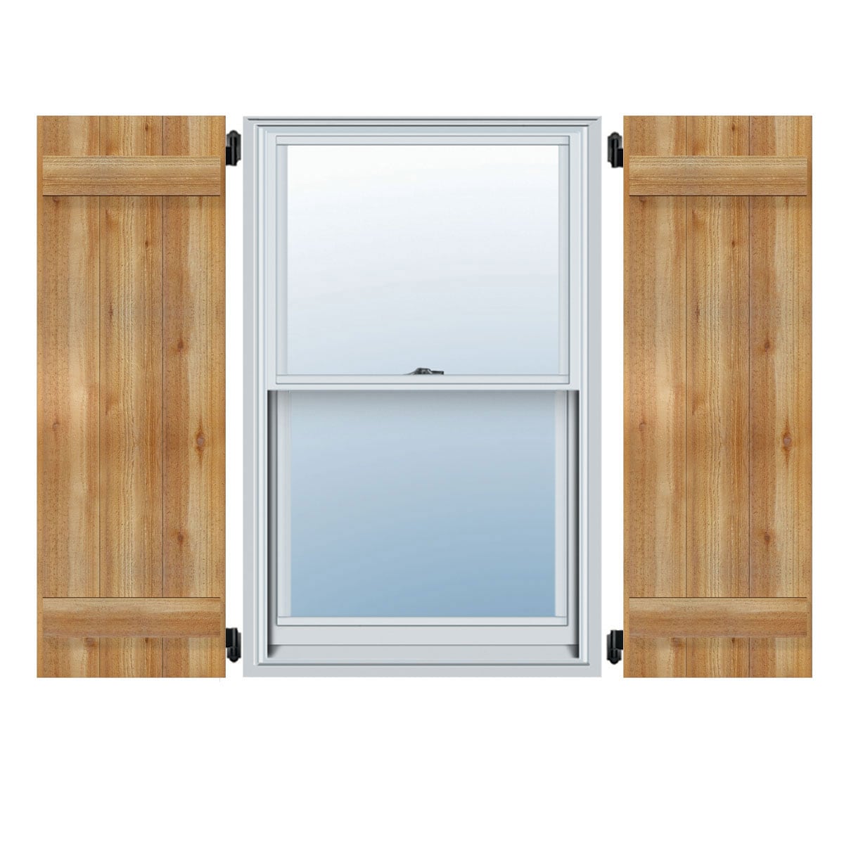 Ekena Millwork RBJ06S16X042RWR 16.125-in W x 42-in H Unfinished Paintable/Stainable Board and batten Wood Exterior Shutters ( 2 -Pack )
