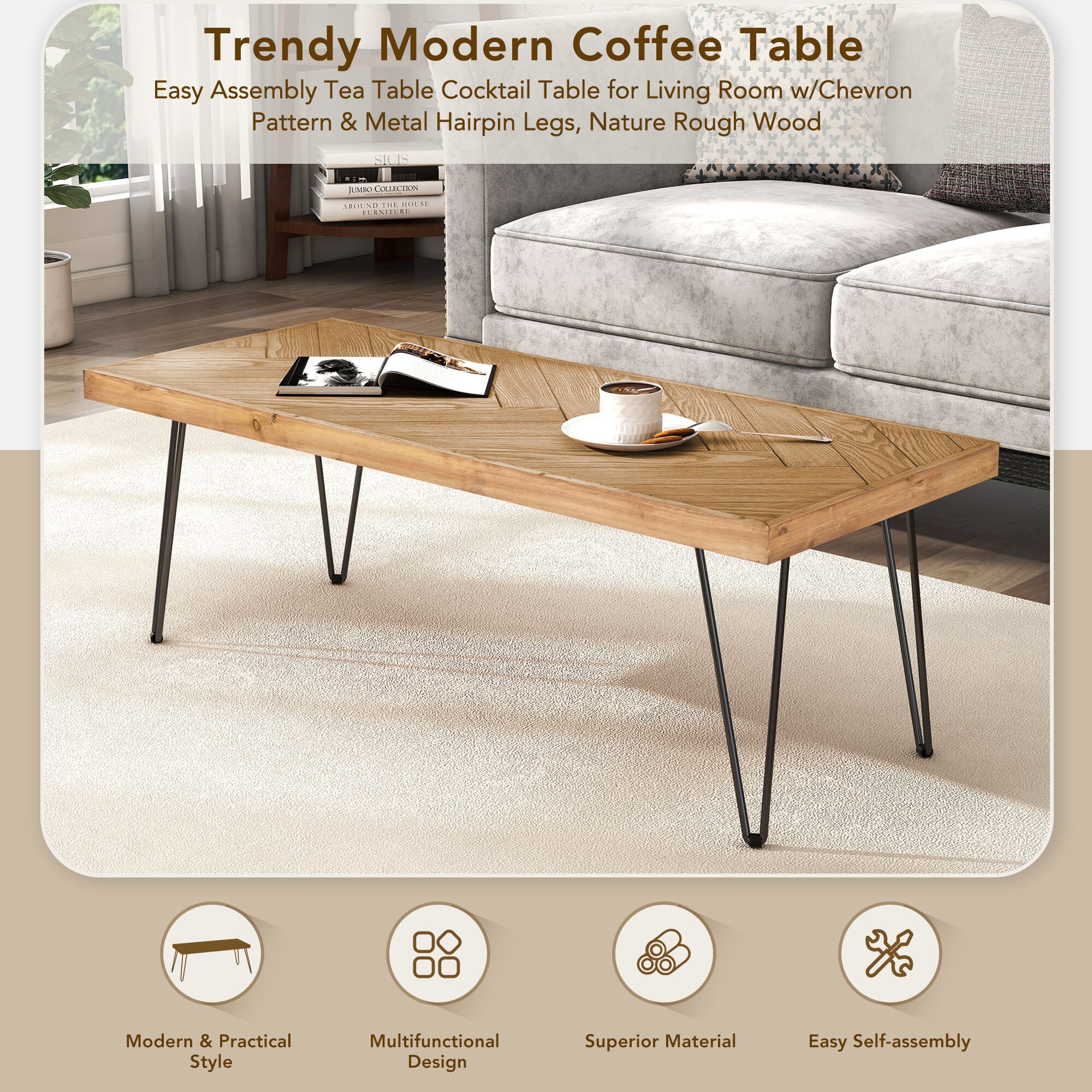 ModernLuxe WF190111AAD Coffee-Tables - View #2