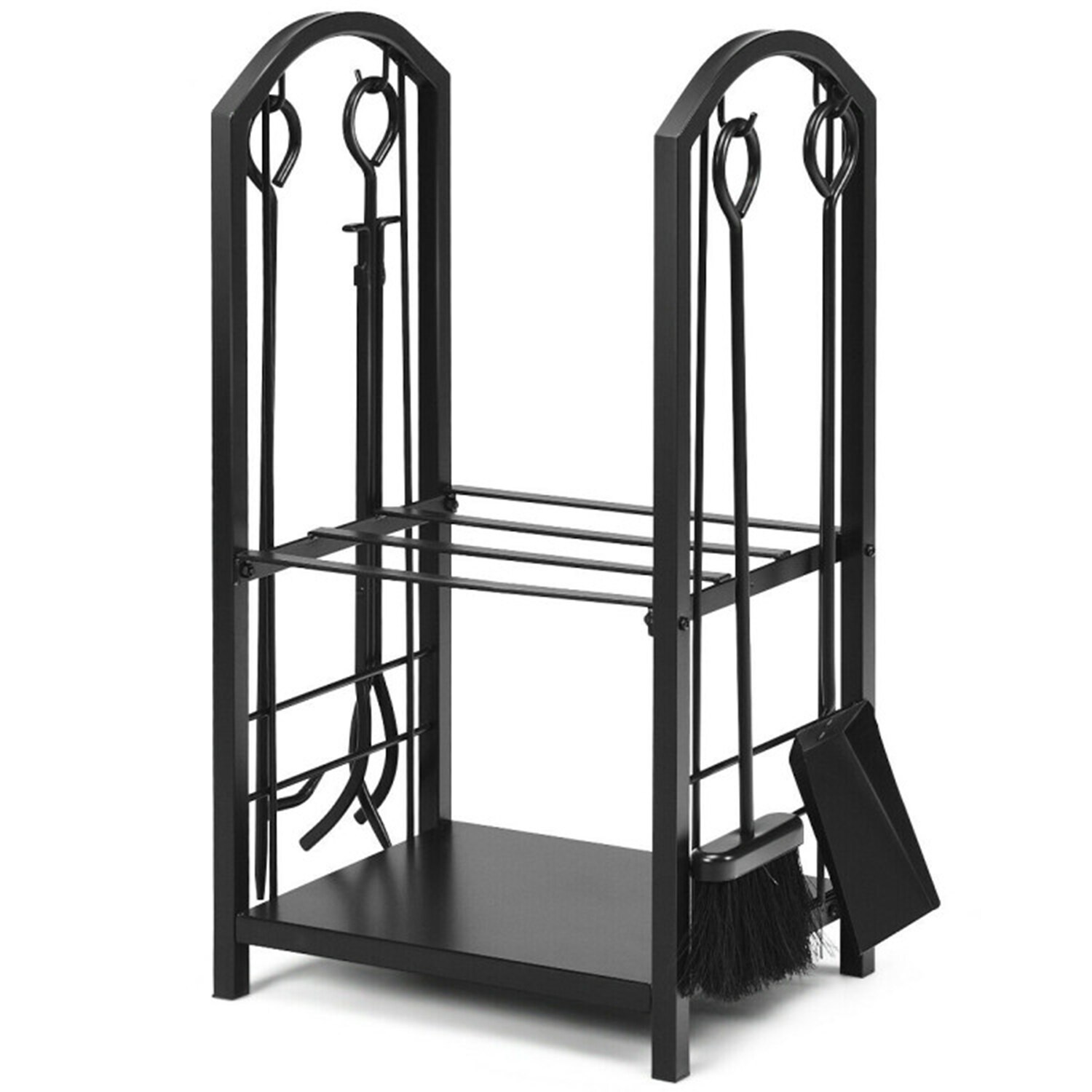 Mondawe MO-HW61475DK 29.5-in x 17.5-in x 12-in Steel Log rack