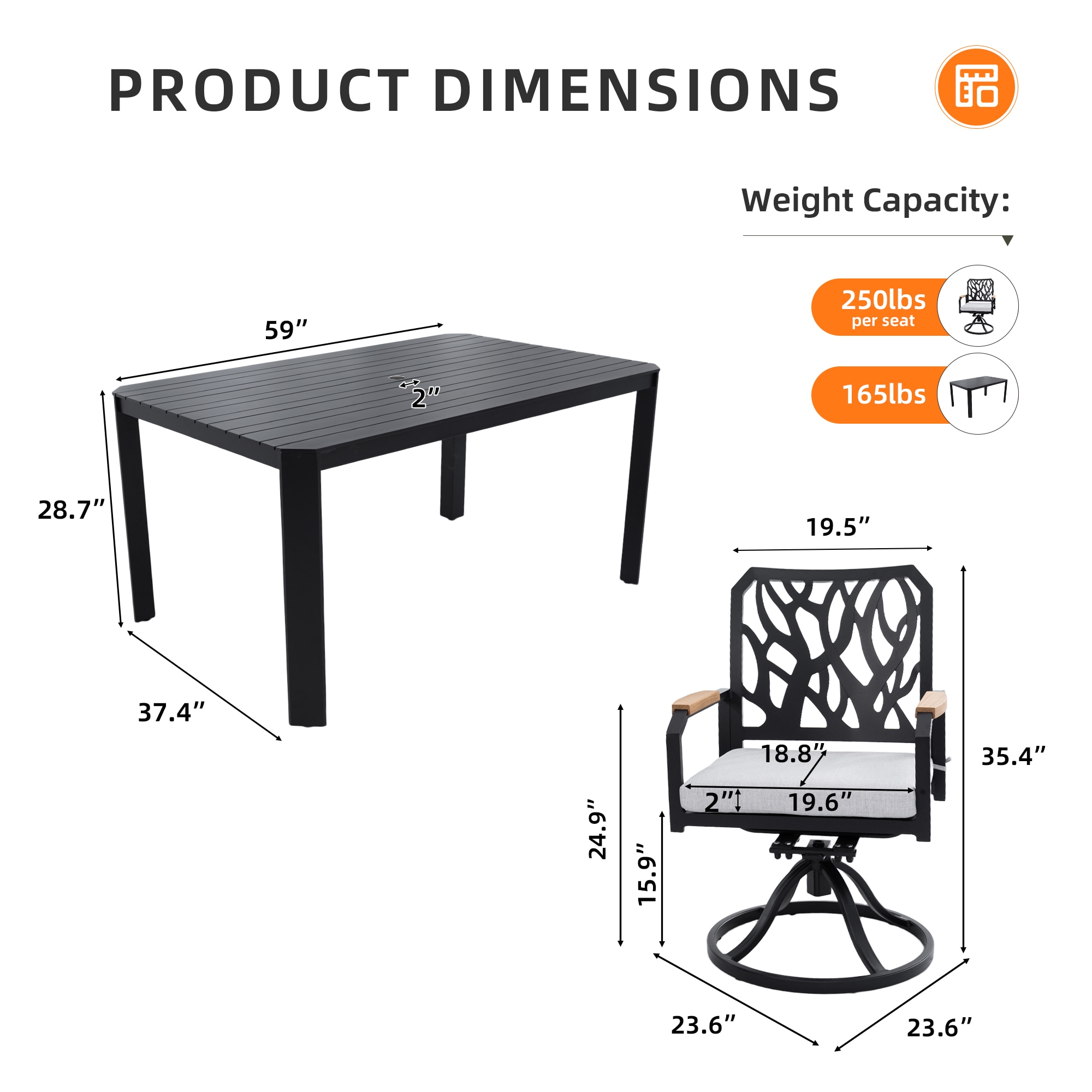 Mondawe MD-200-300 Patio-Dining-Sets - View #8