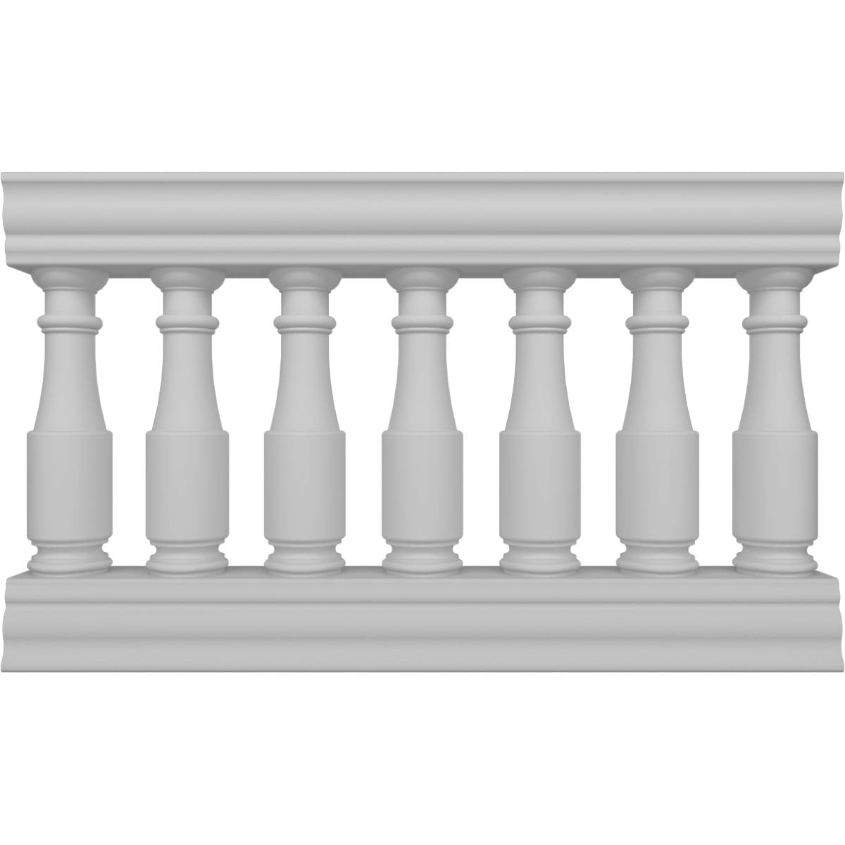 Ekena Millwork BALK32X048HMN FiberThane 4-ft x 32-in Hamilton Fiberglass Deck Rail Kit