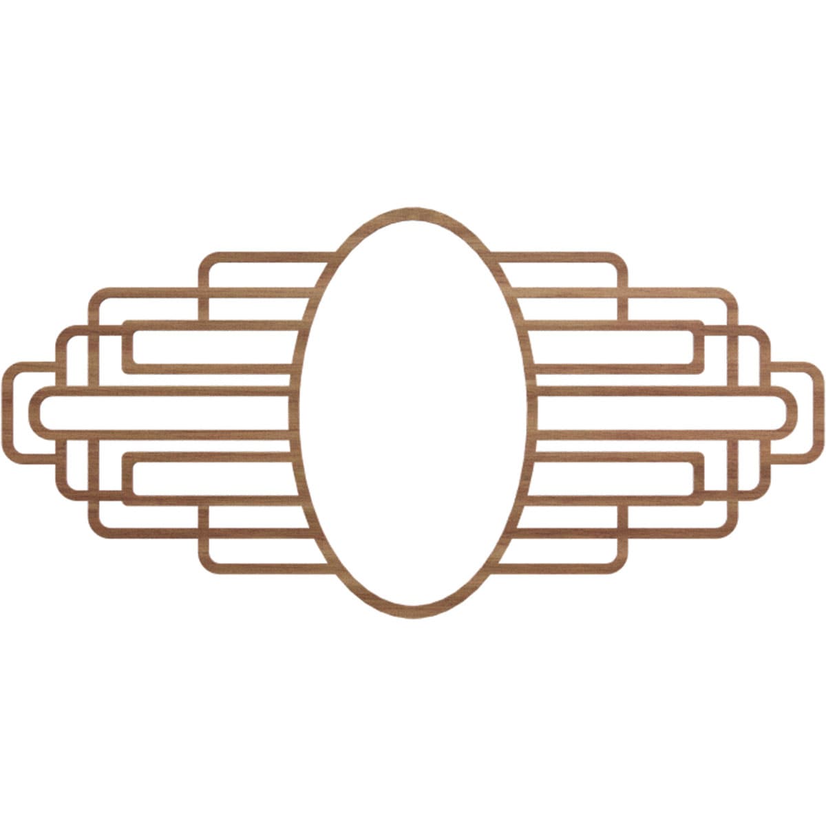 Ekena Millwork CMWP34X17X0250EBWA Elizabeth Fretwork Pierced 17-in W x 35-in L Craftsman Walnut Wood Whole Ceiling Medallion
