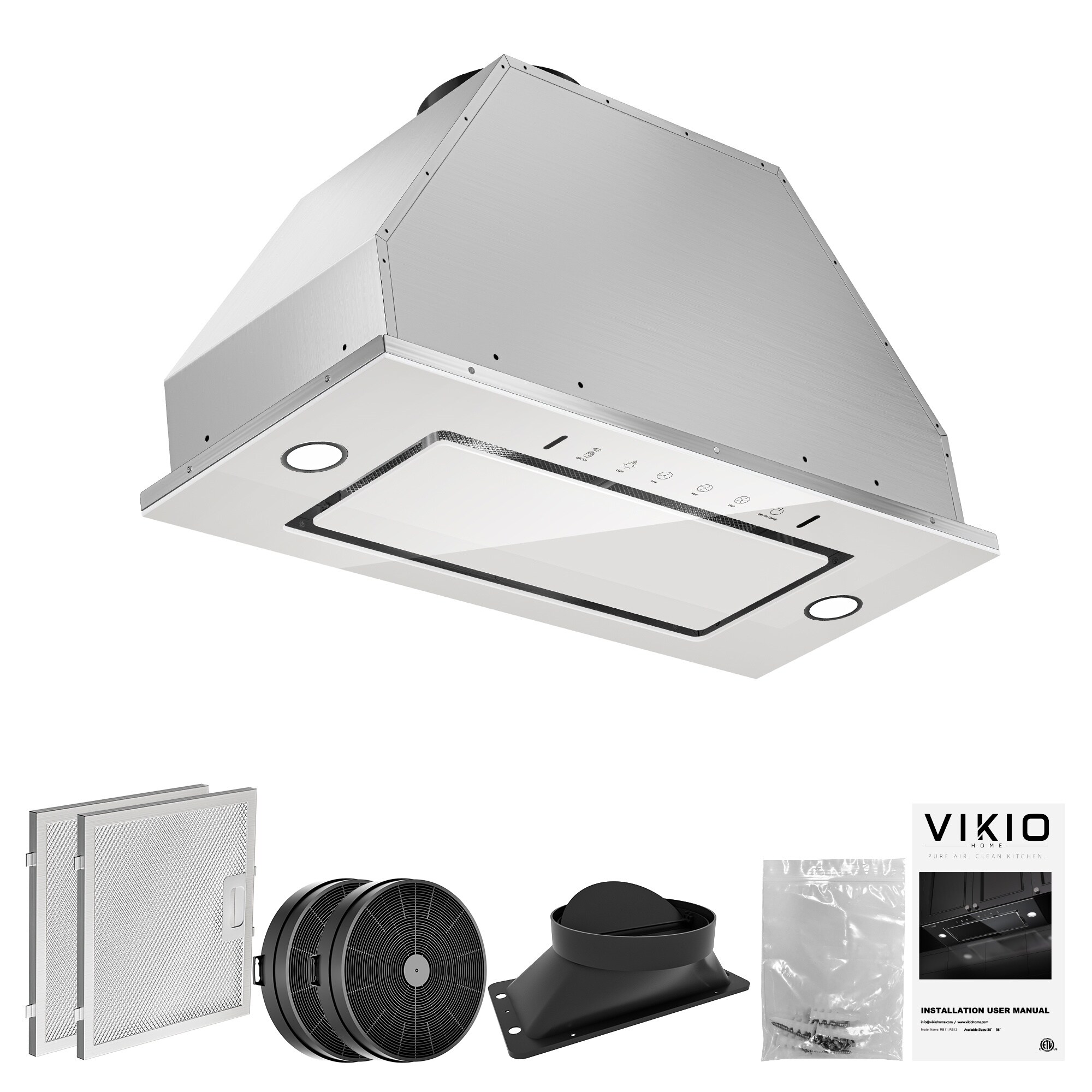 VIKIO B0130W Undercabinet-Range-Hoods - View #12