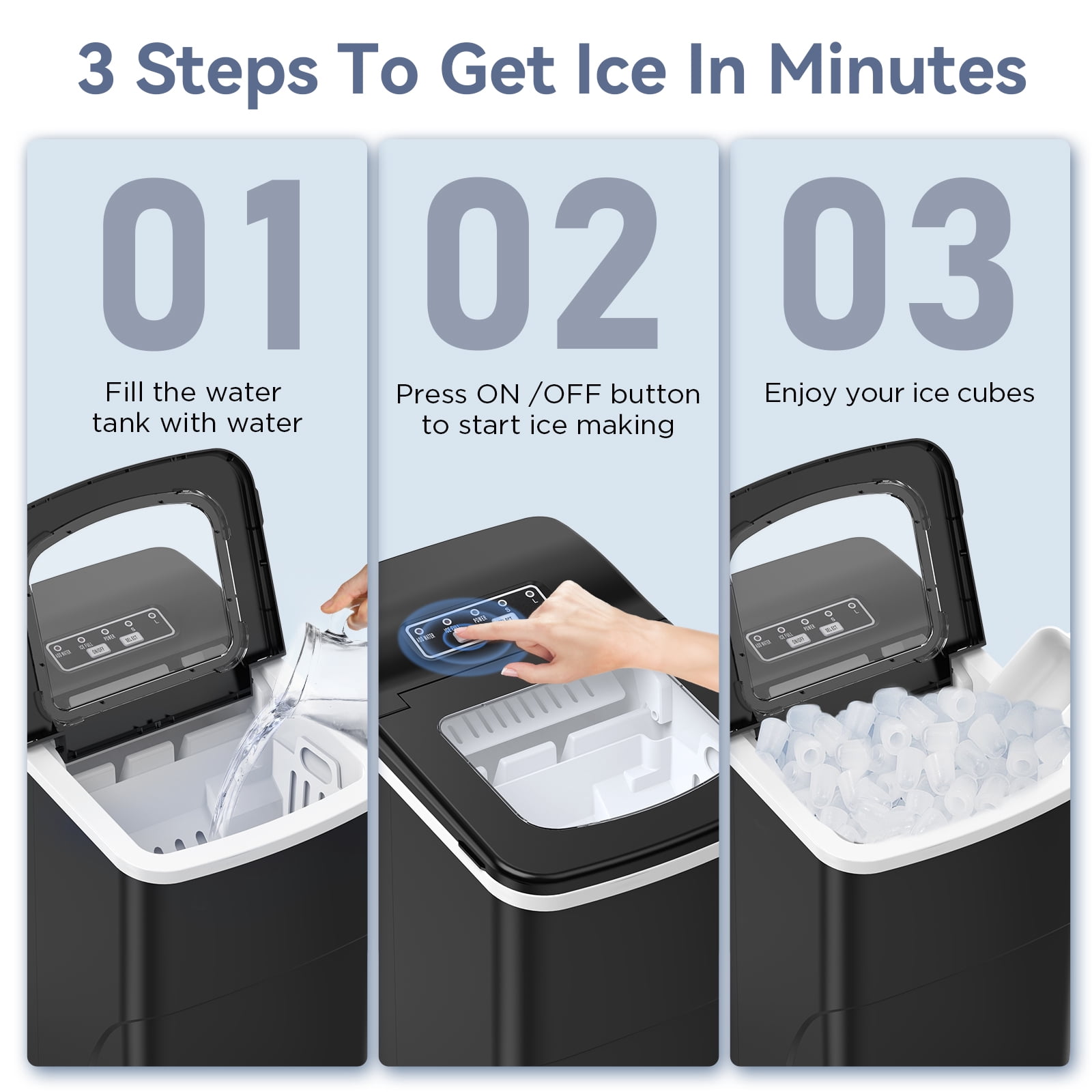COWSAR Z5876-BLACK Ice-Makers - View #6