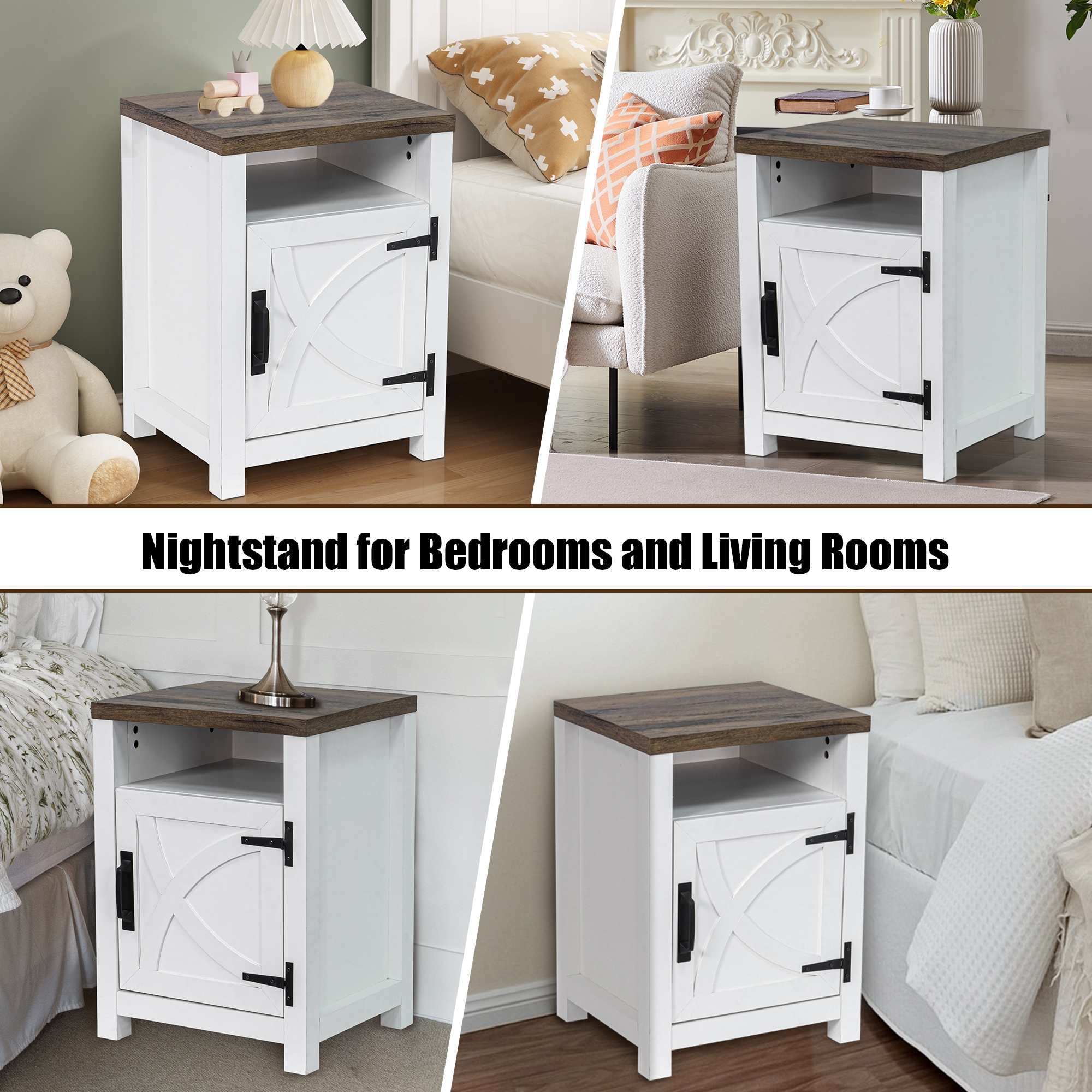 IHOMEadore BBJ11017-18-WHTDOK nightstands - View #6