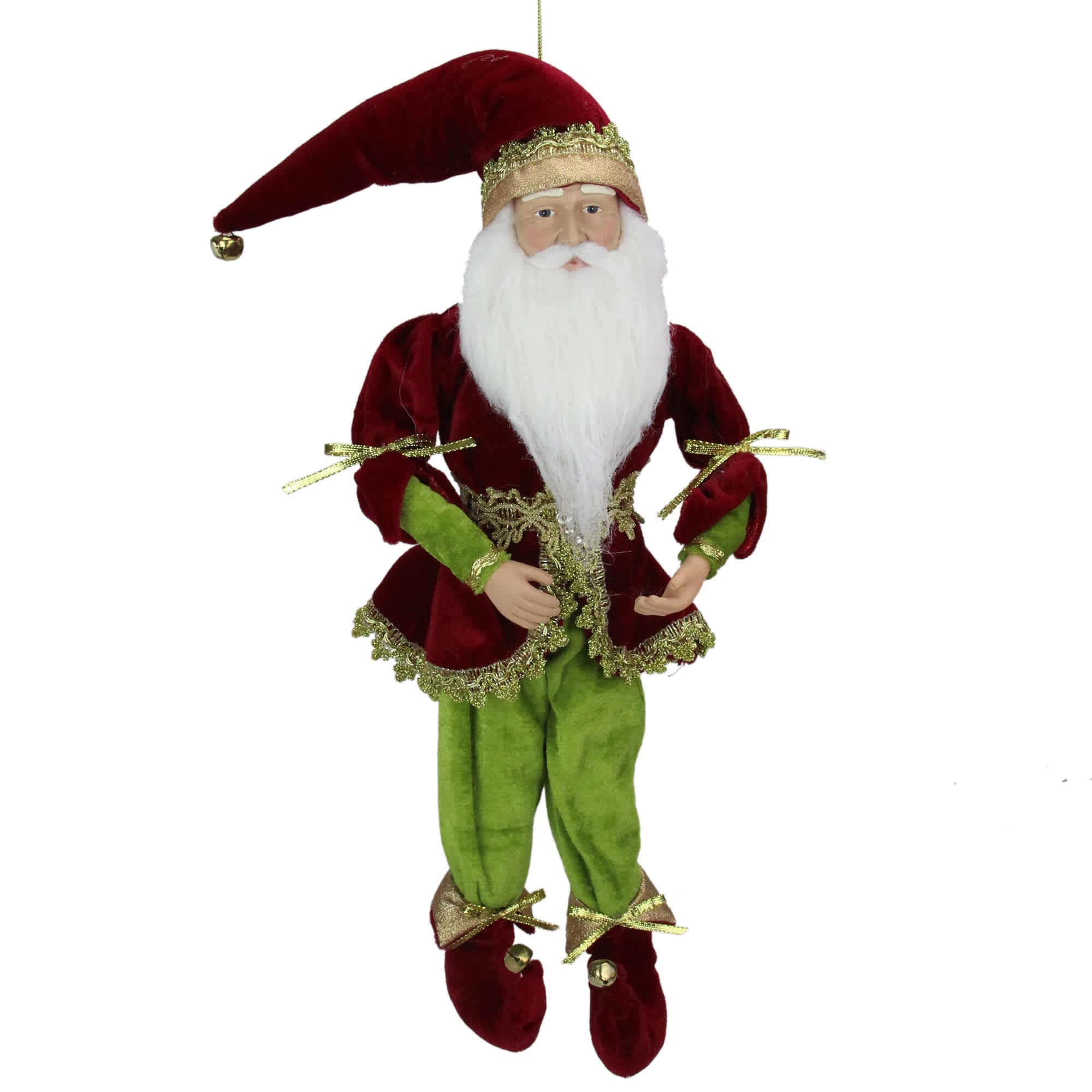 Northlight - Whimsical Elf Hanging Christmas Figure - 18 inch - Red and Green