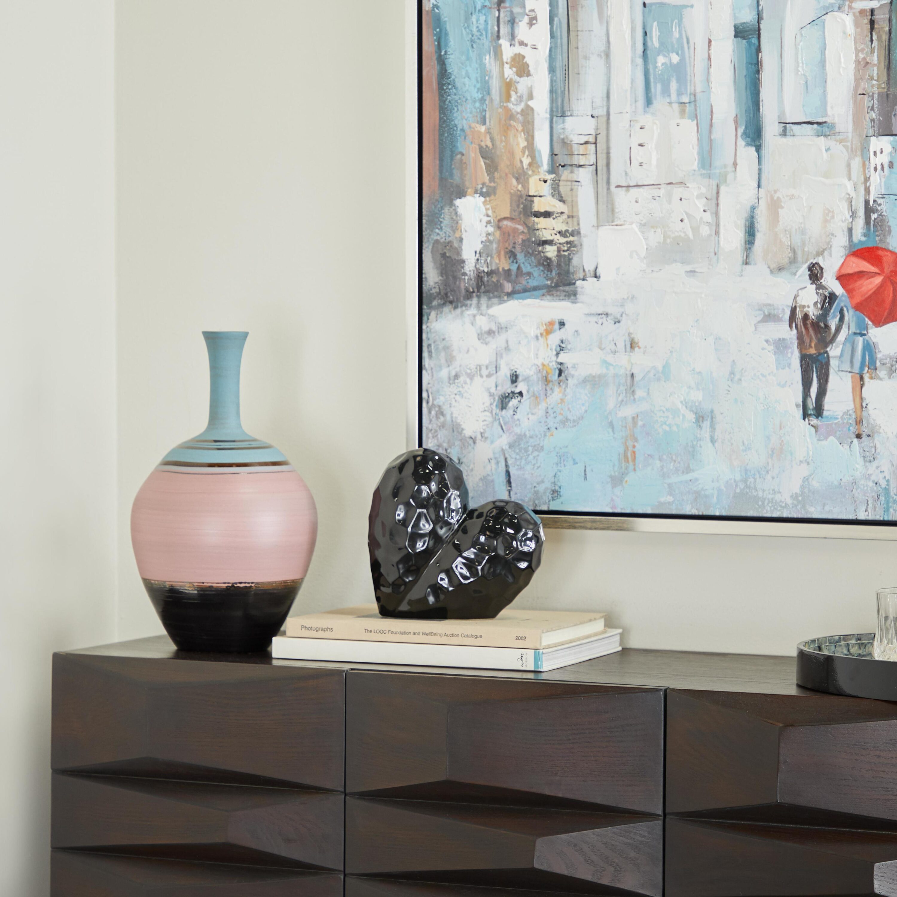 Grayson Lane 57189 Black Porcelain Modern Sculpture