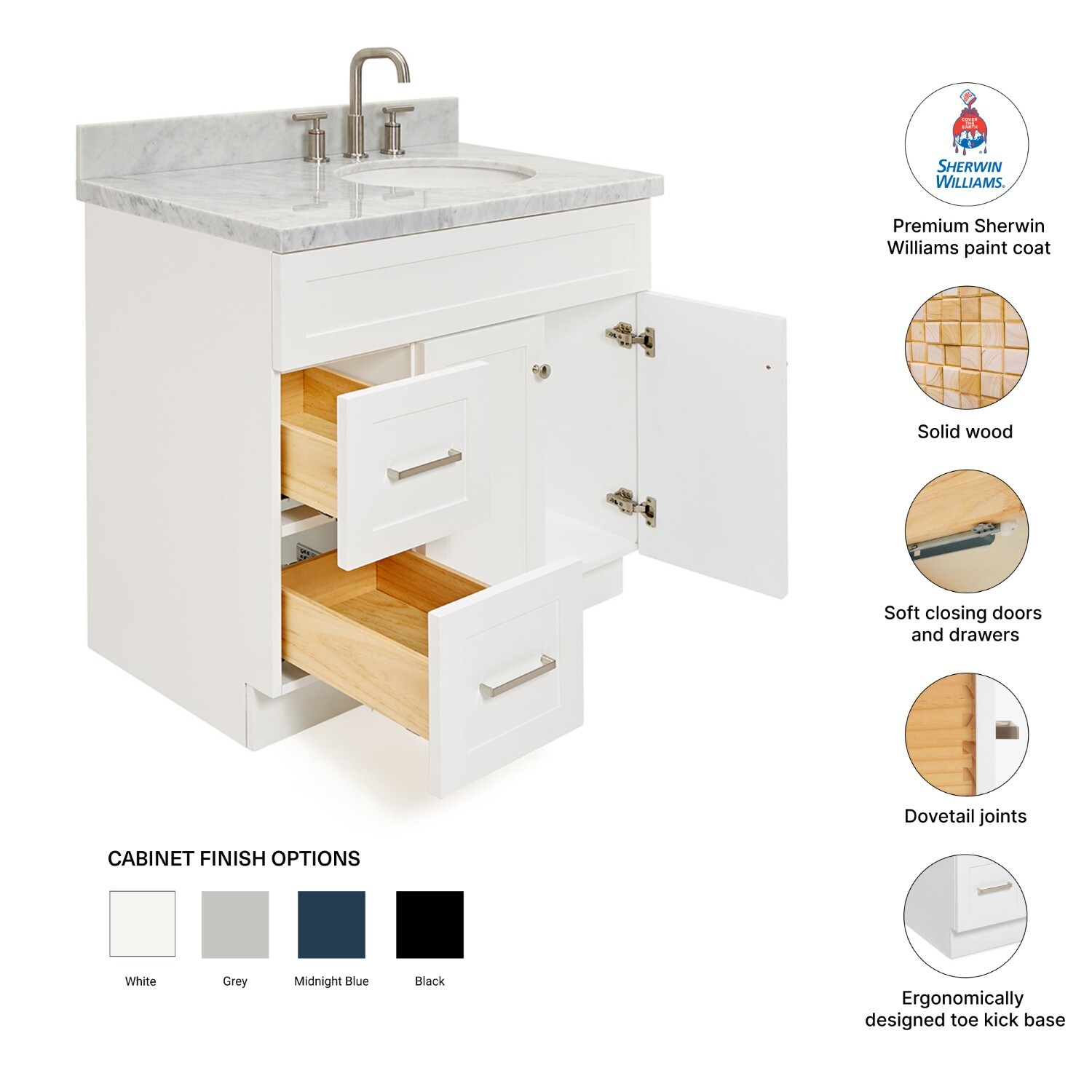 ARIEL F037SRCWOVOWHT Bath-Vanity-Combo - View #5