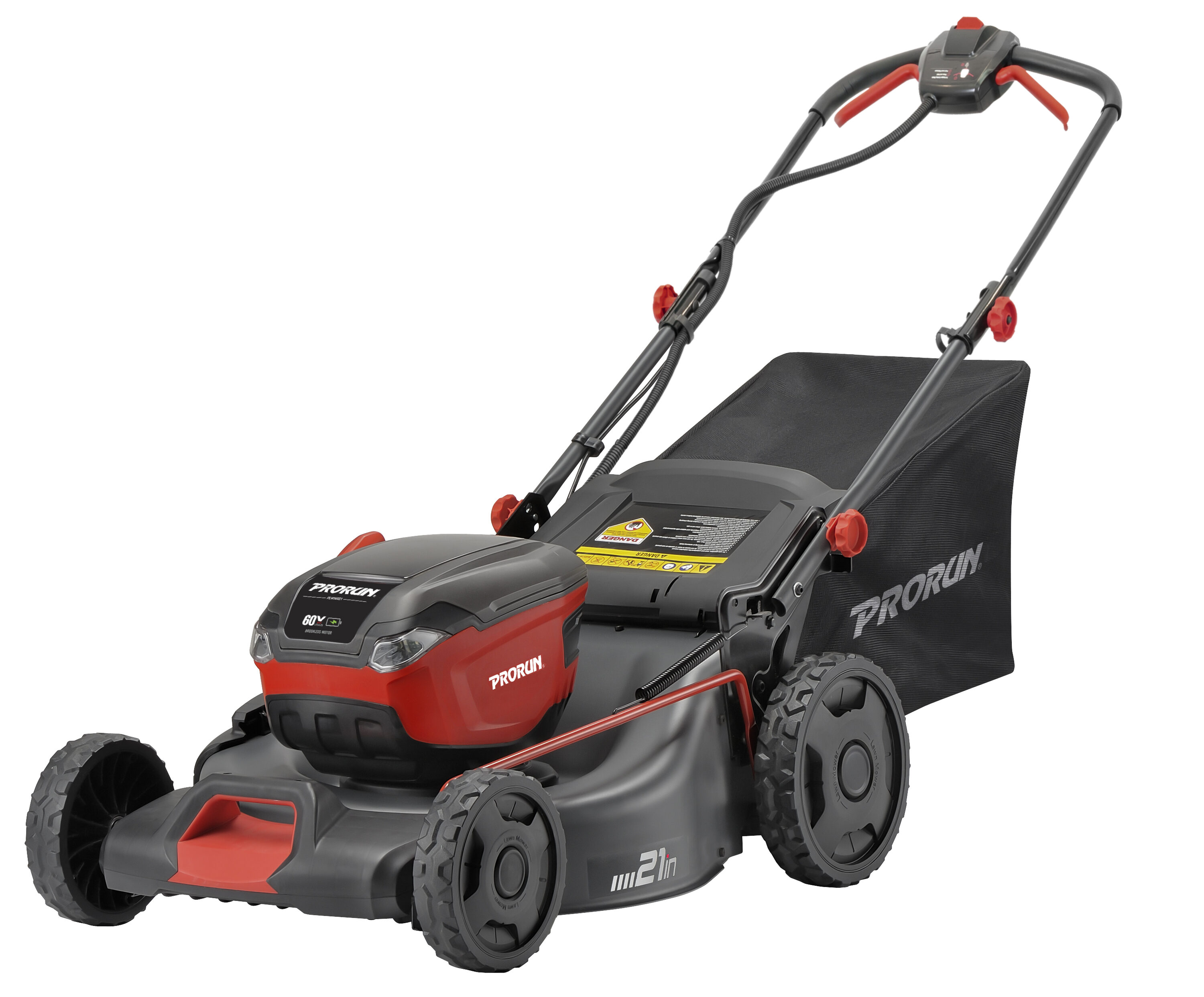 PRORUN PLM16021 PLM16021 60-volt, 21-in Push Battery Walk Mower with  (1) 2.5 Ah Battery Included