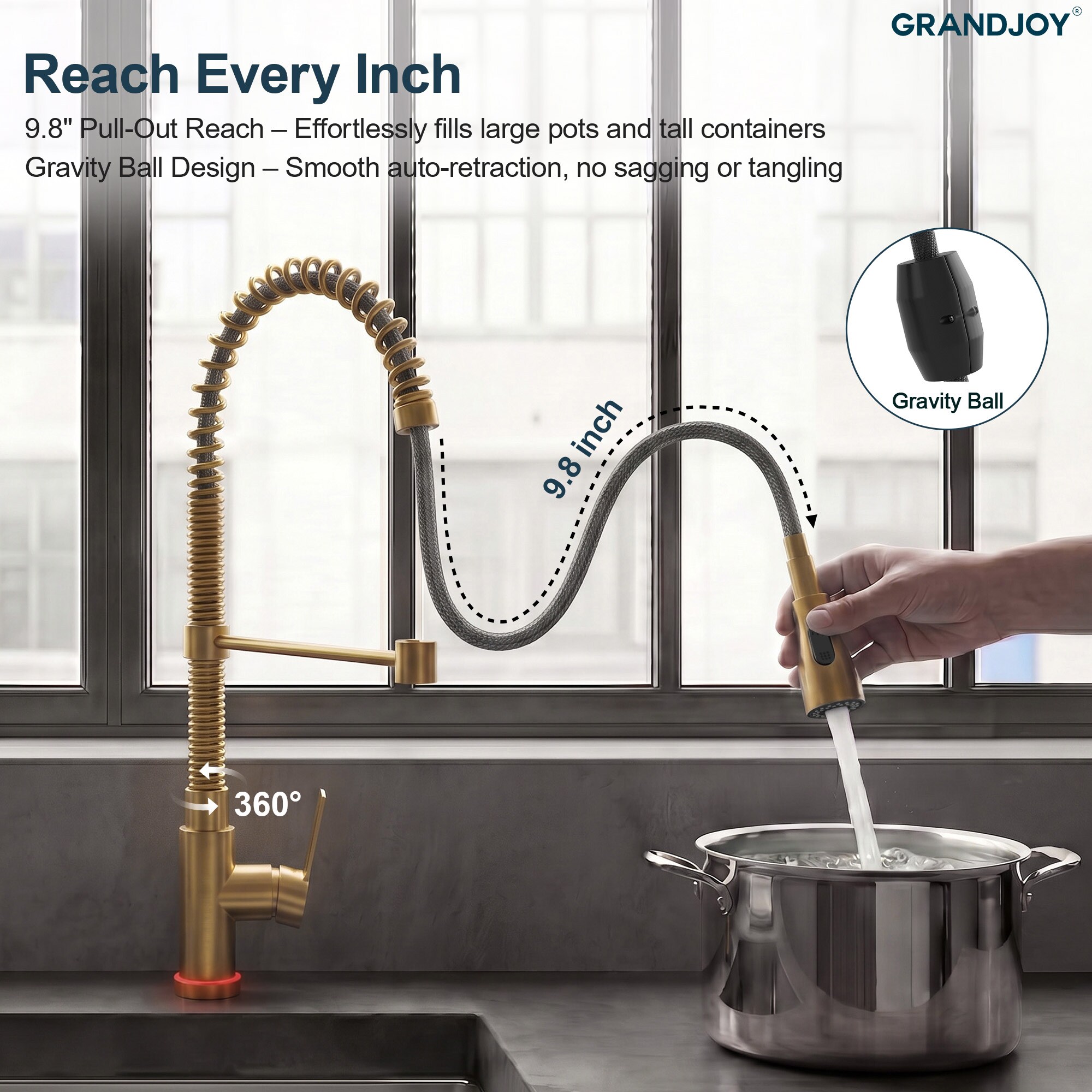 GRANDJOY SGF10GJ-91BG Kitchen-Faucets - View #4