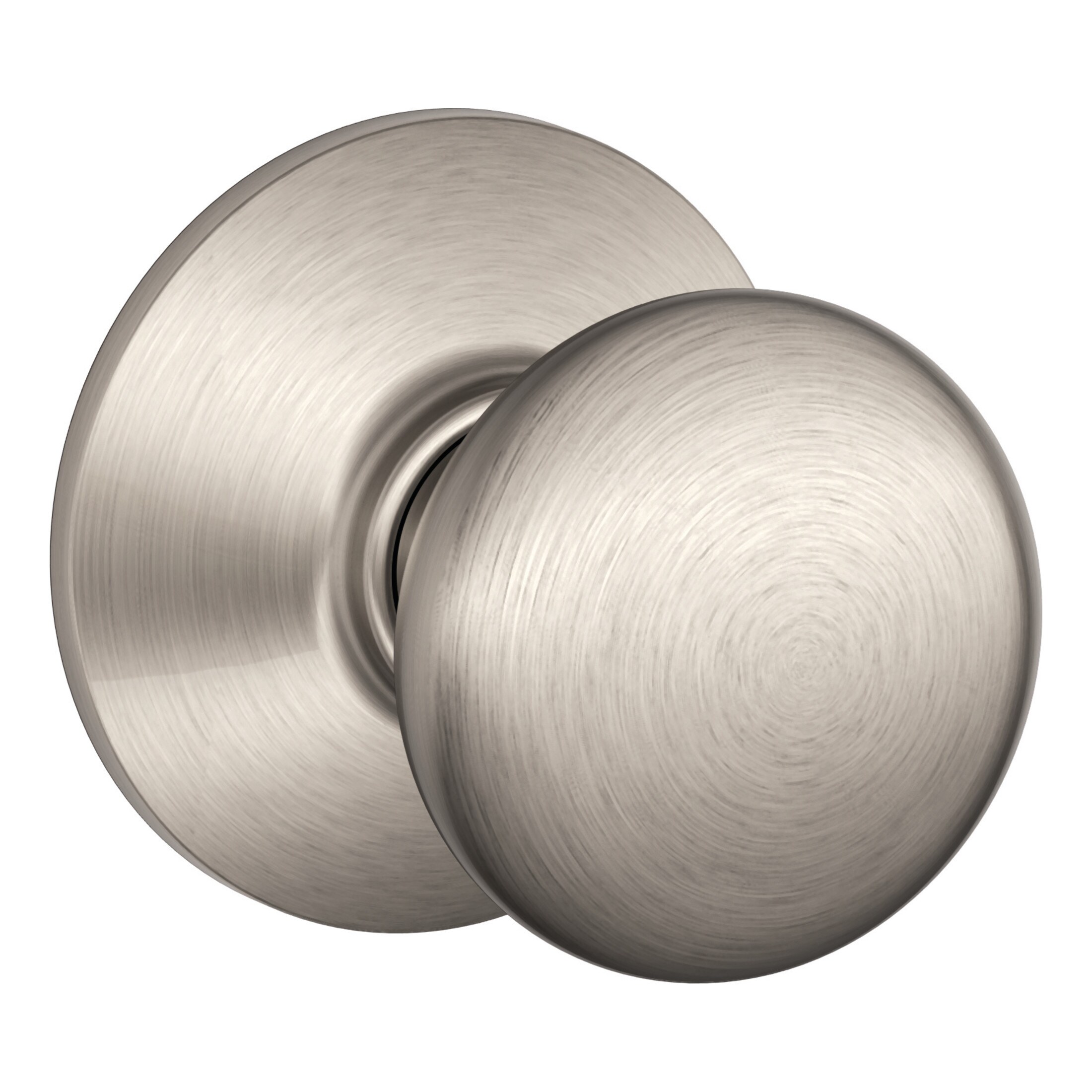 Schlage Plymouth Satin Nickel Interior/Exterior Hall/Closet Passage Door  Knob in the Door Knobs department at