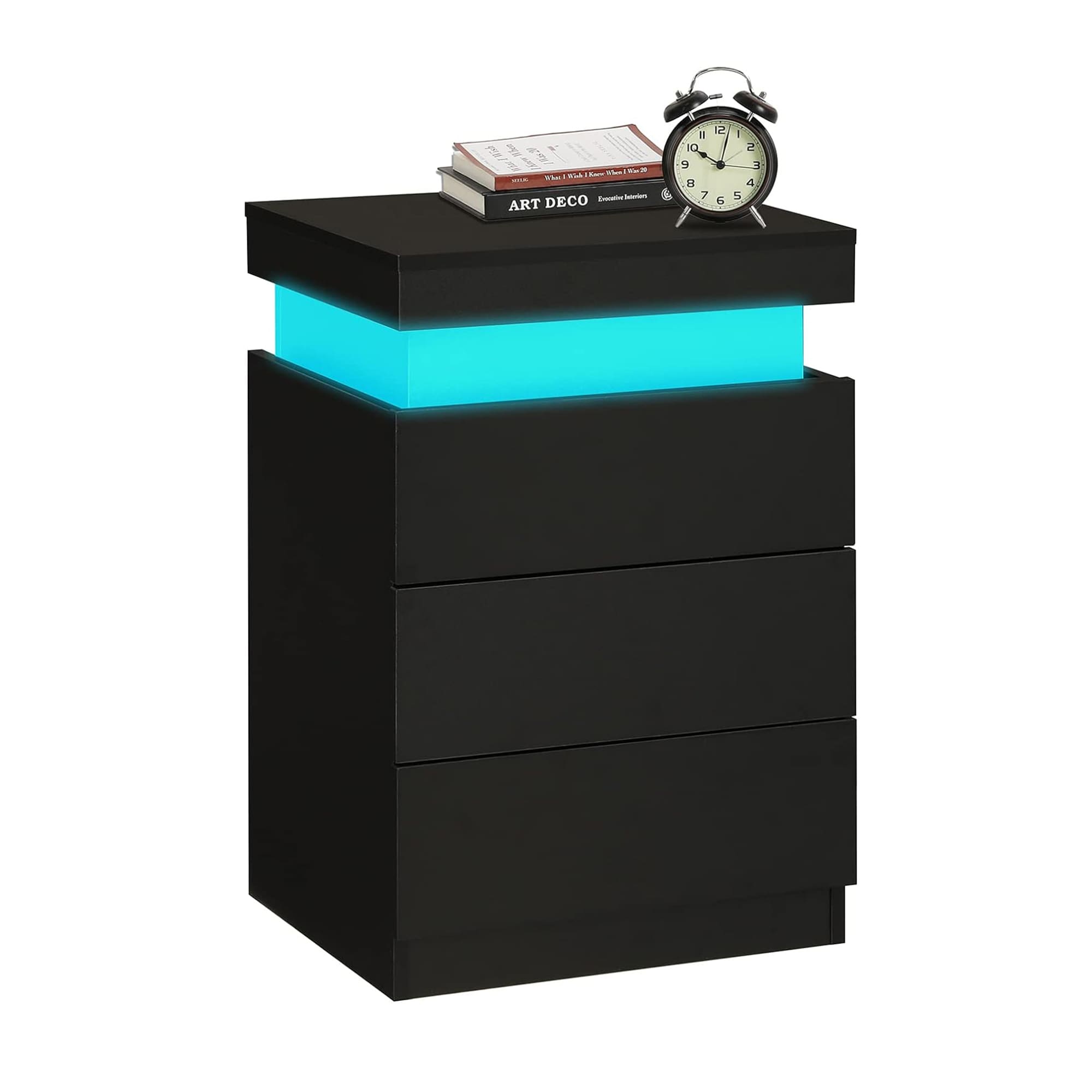 SINOFURN SYA330135GY Black Nightstand