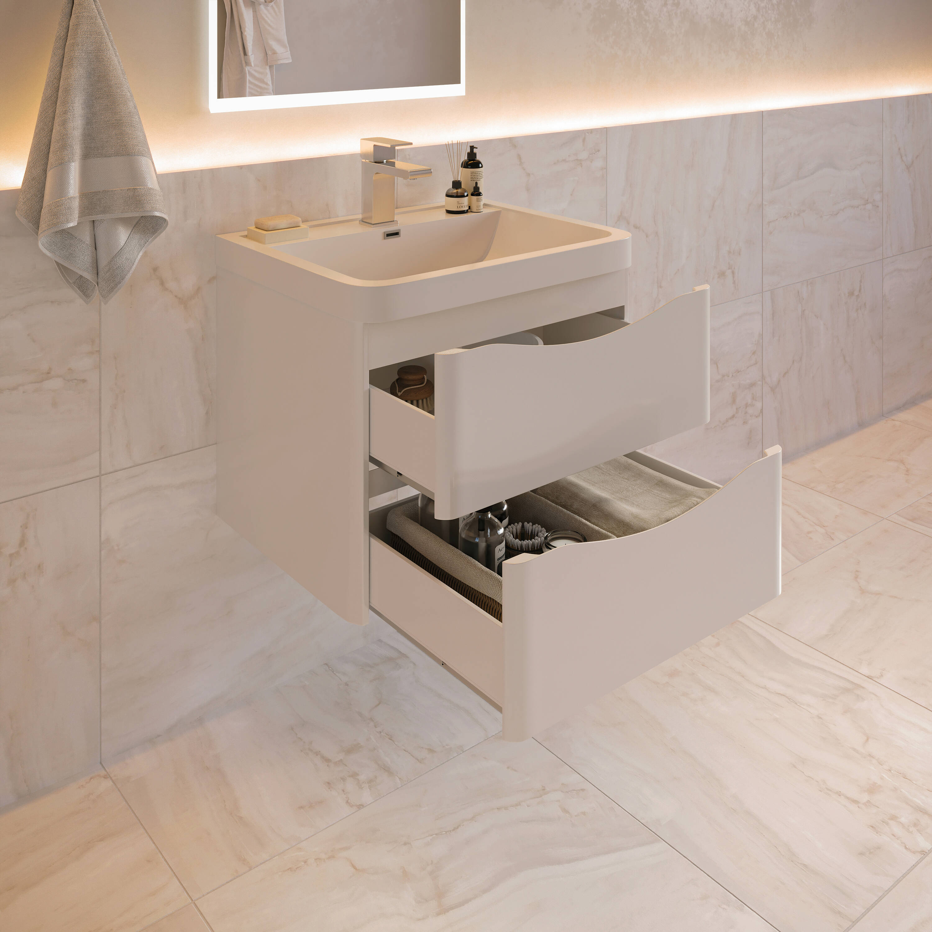 Fresca FCB9024WH-I Bath-Vanity-Combo - View #3