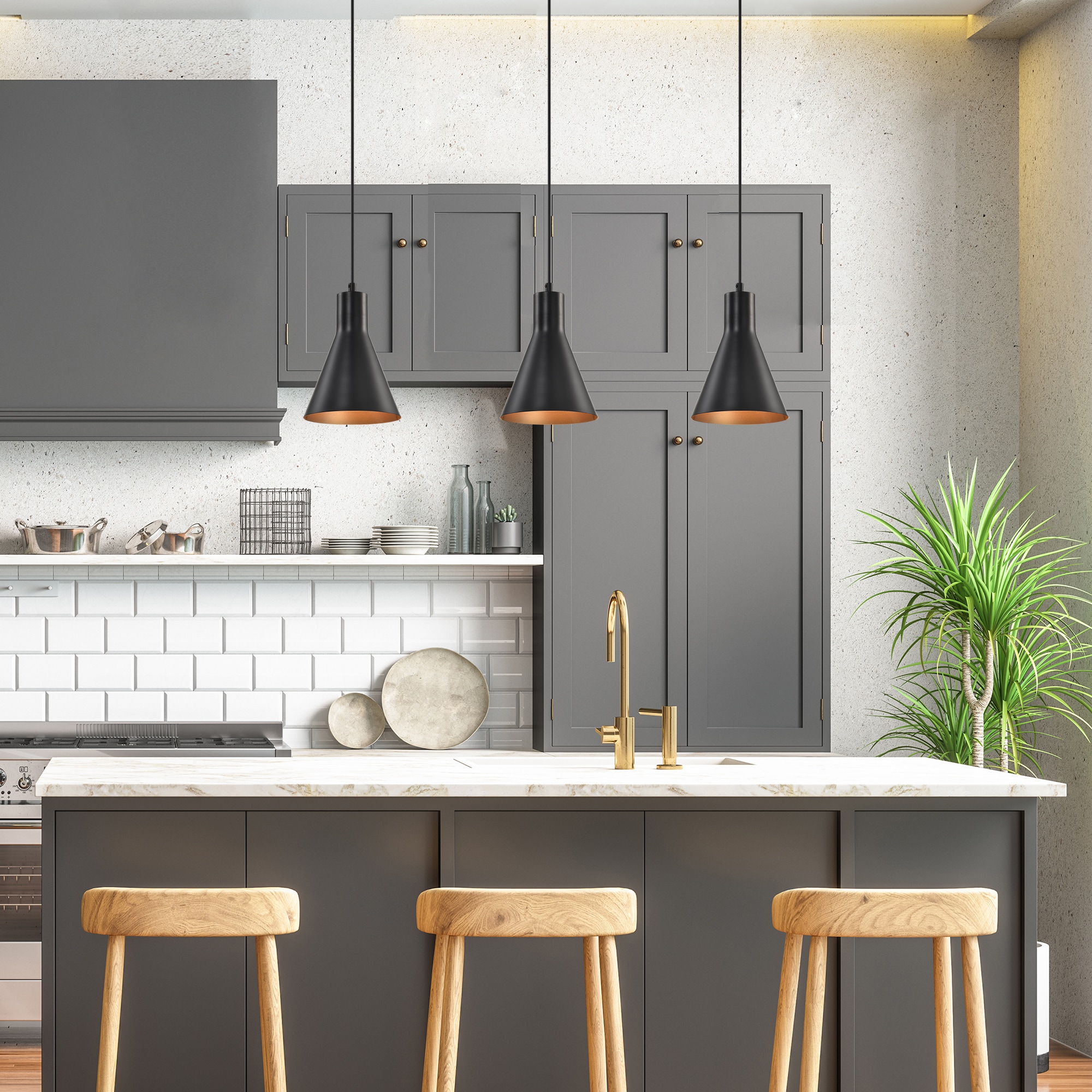 Edvivi EPJ3748BKGD Pendant-Lights - View #2