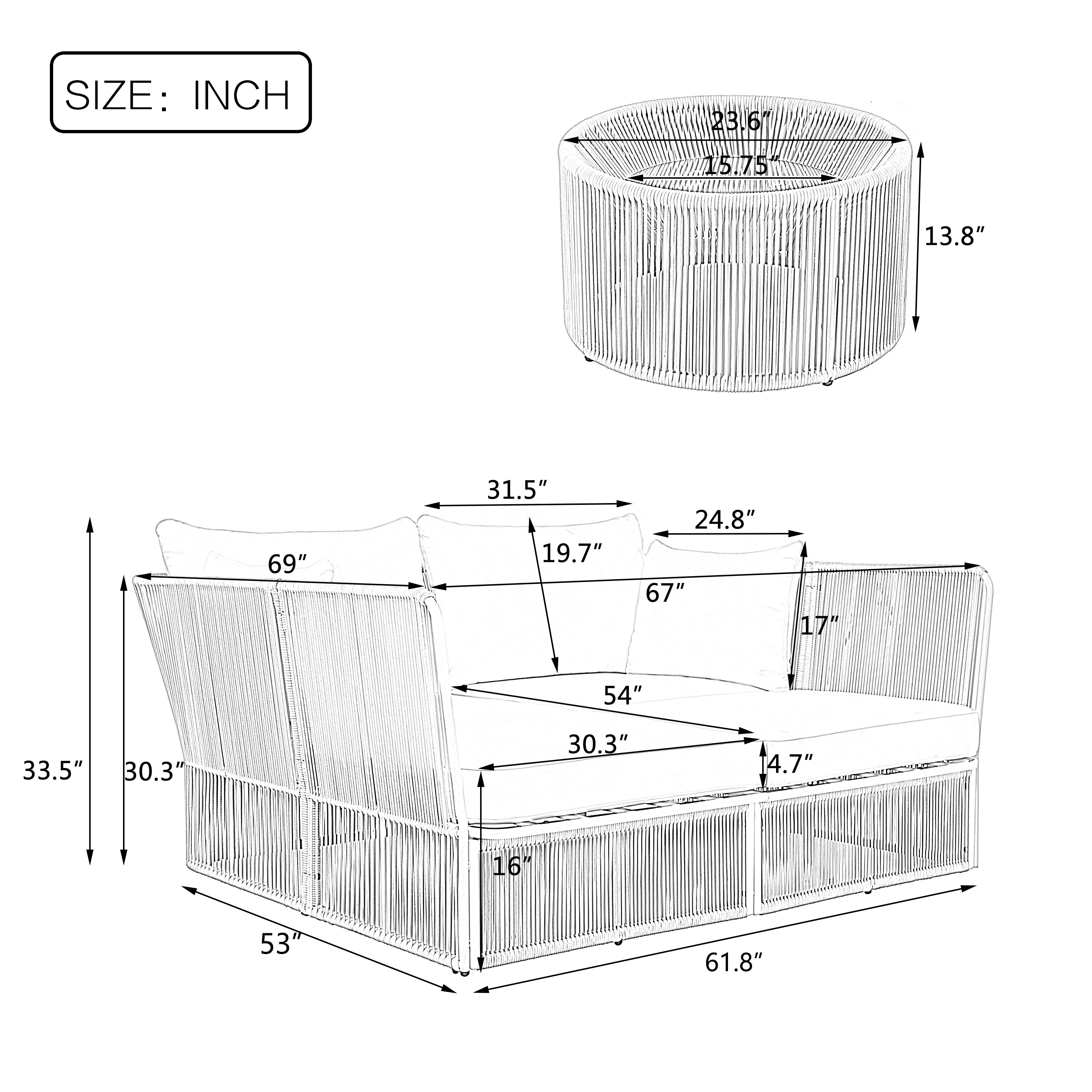 Bayfeve BFTM-2E-PCS Patio-Sofas-Daybeds - View #10