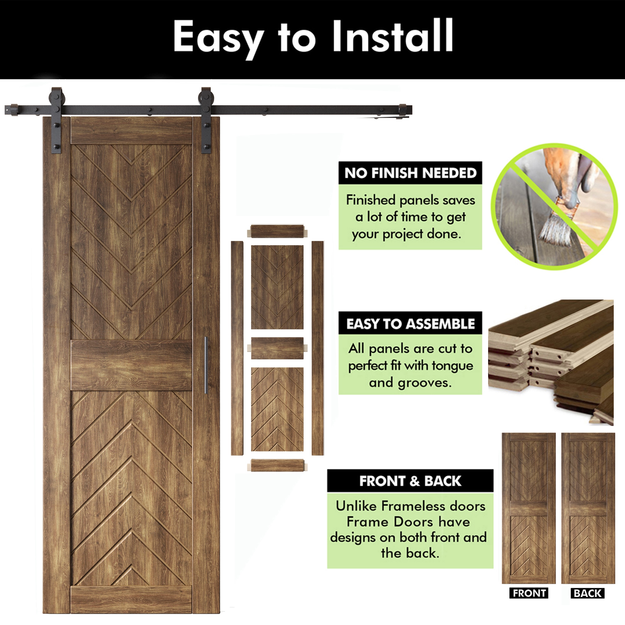 HOMACER YT2H156C-JT4-3684-WA Barn-Doors - View #3
