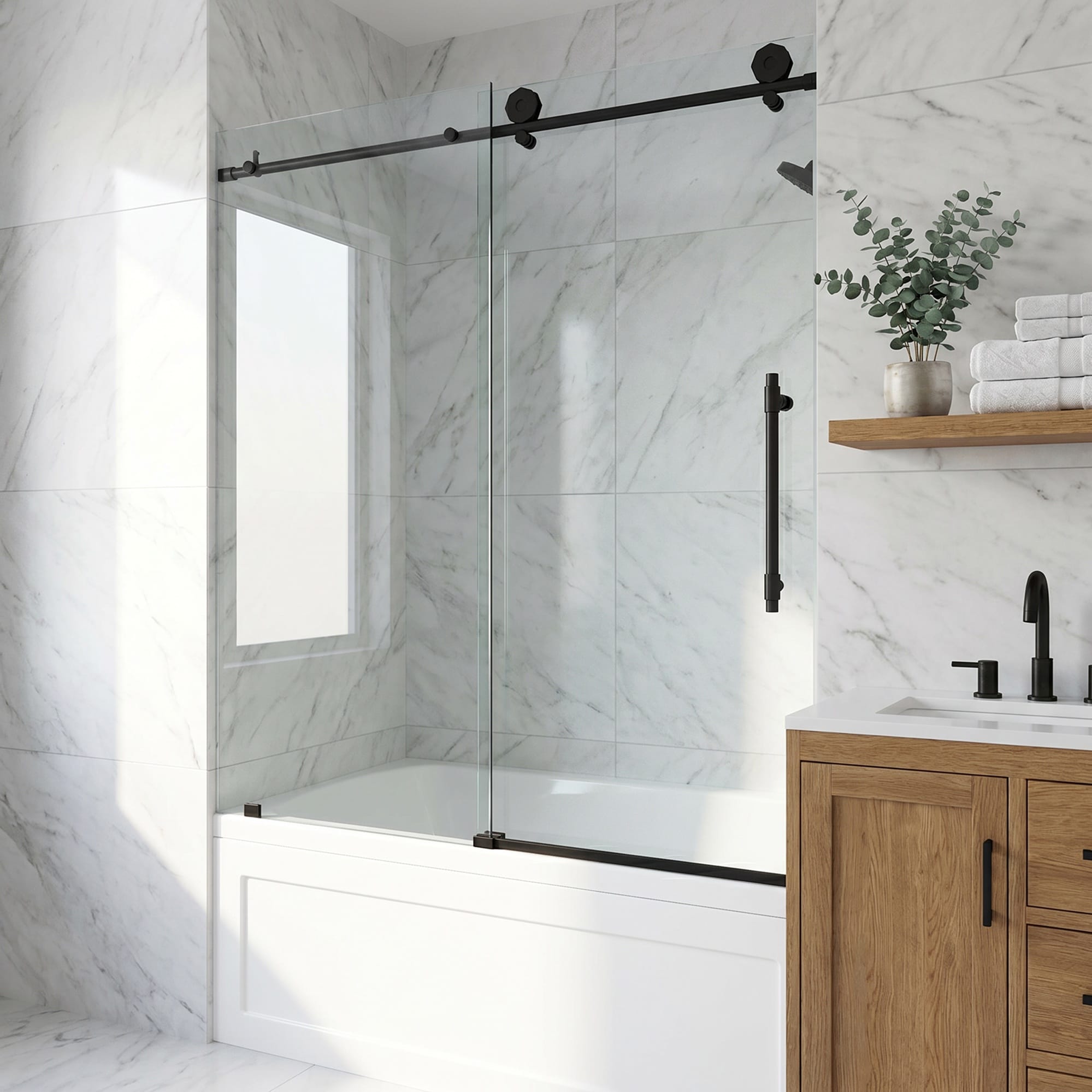 VIGO VG6022MBCL6066 Bathtub-Doors - Thumbnail View #2