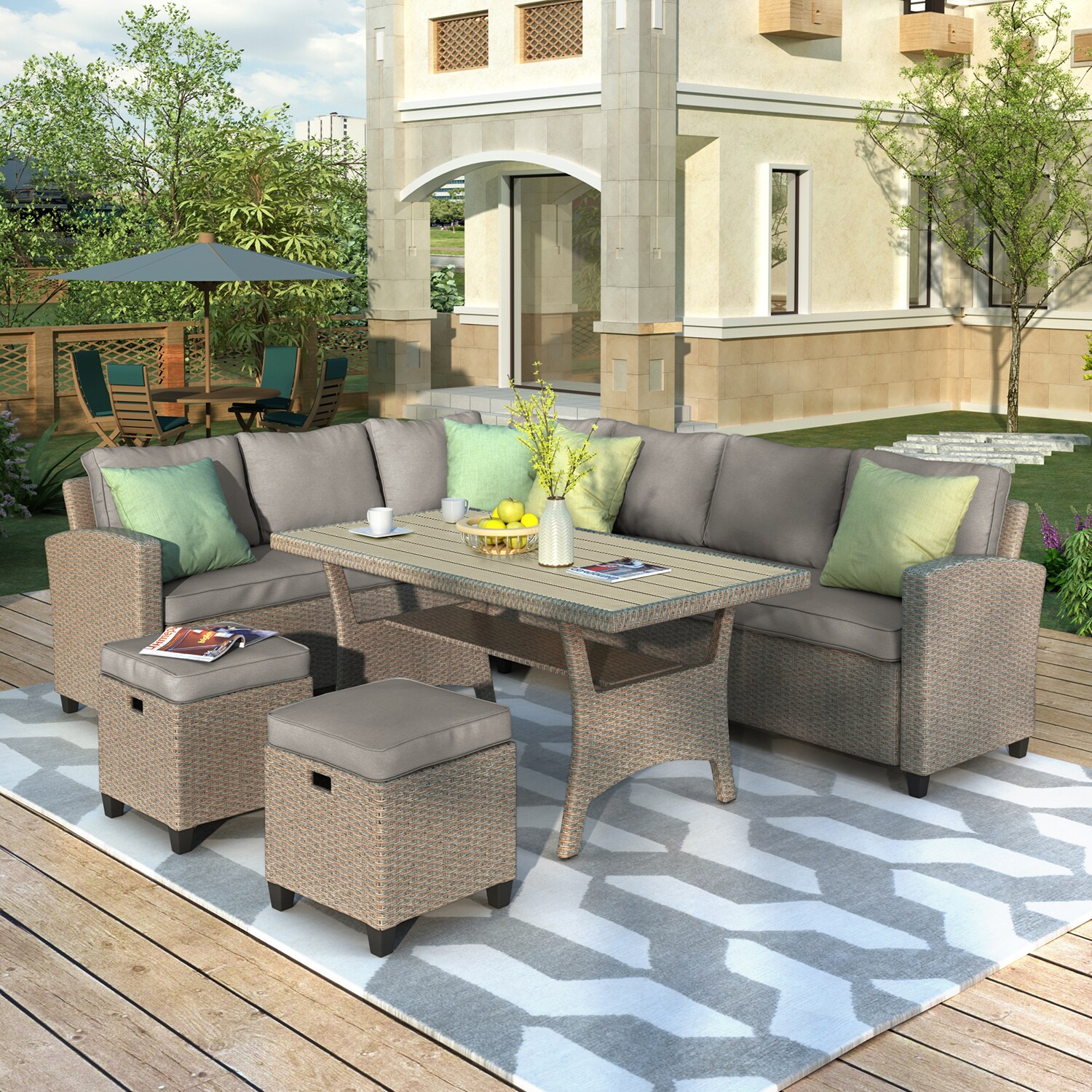 SINOFURN SYA020252WT Patio-Conversation-Sets - View #3