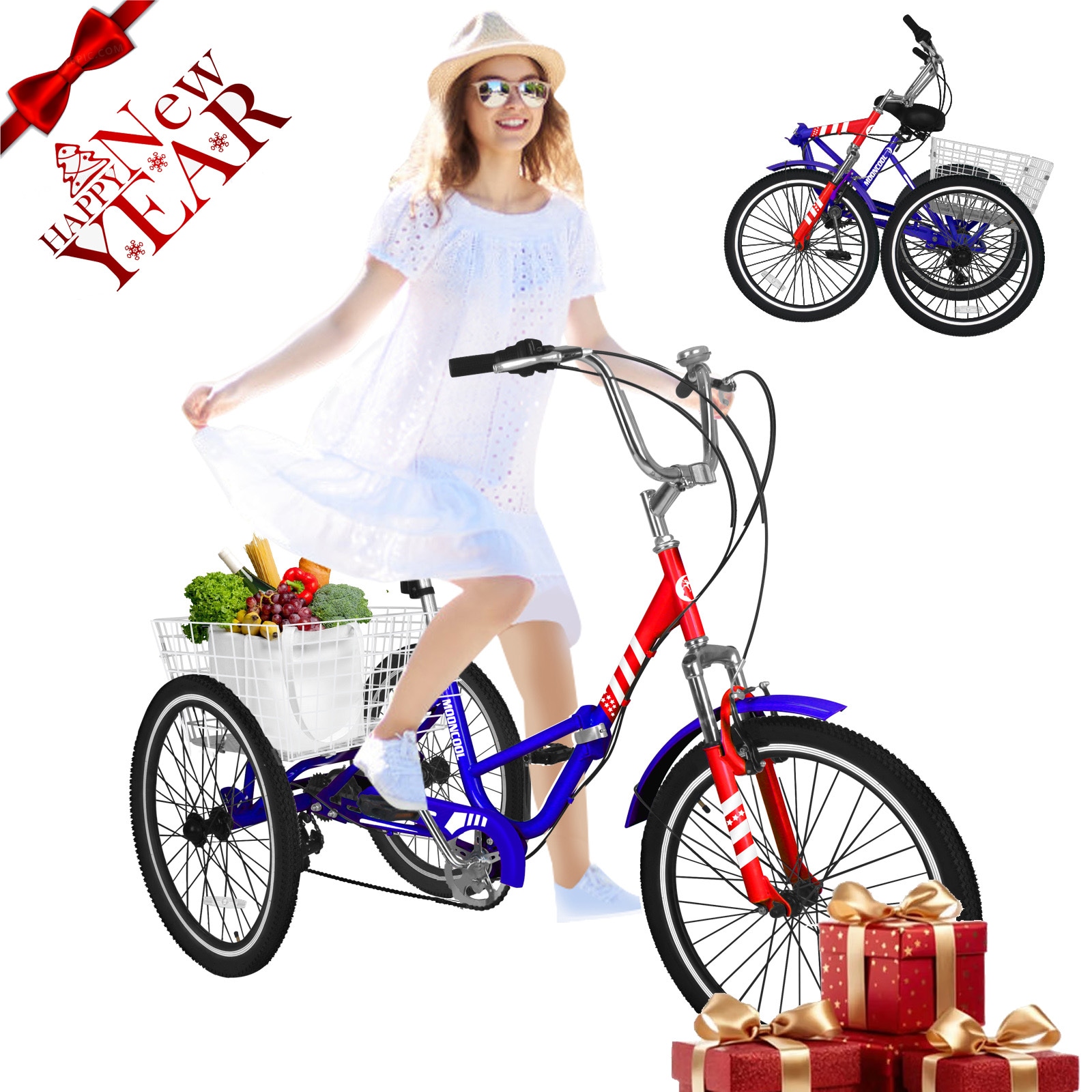 Esazn M-P20ZD-QLLYU 26-in Adult unisex Tricycle