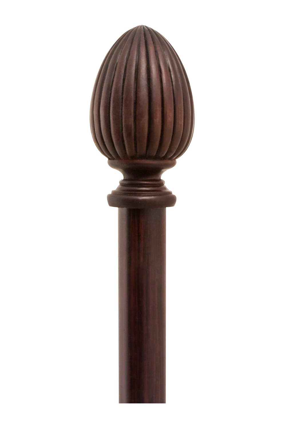 allen + roth 275117 -Pack 72-in To 144-in Auburn Single Curtain Rod