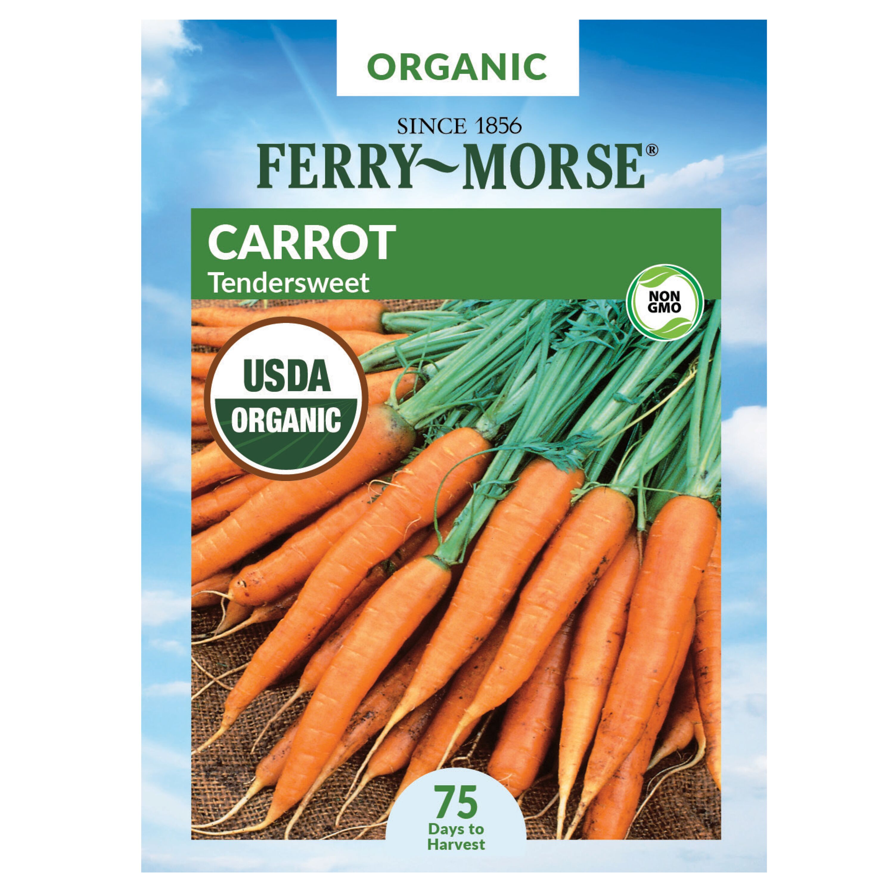 Ferry-Morse 913832.299.643623 Organic Carrot Tendersweet Organic Vegetable Seeds 0.75 Gram(s)