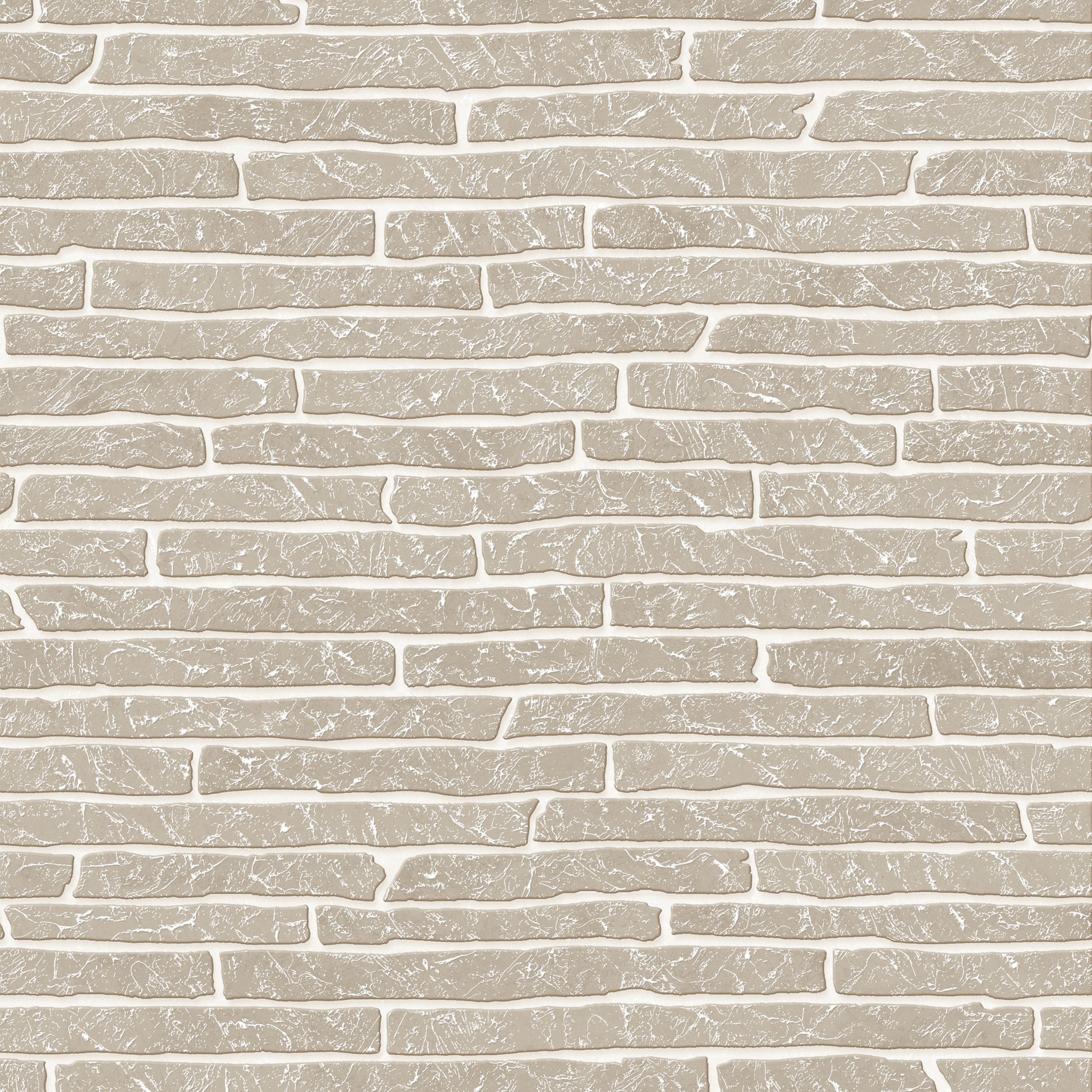 Graham & Brown 30-537 Strata 56.0-Sq. Feet Grey Vinyl Textured Brick Unpasted Wallpaper