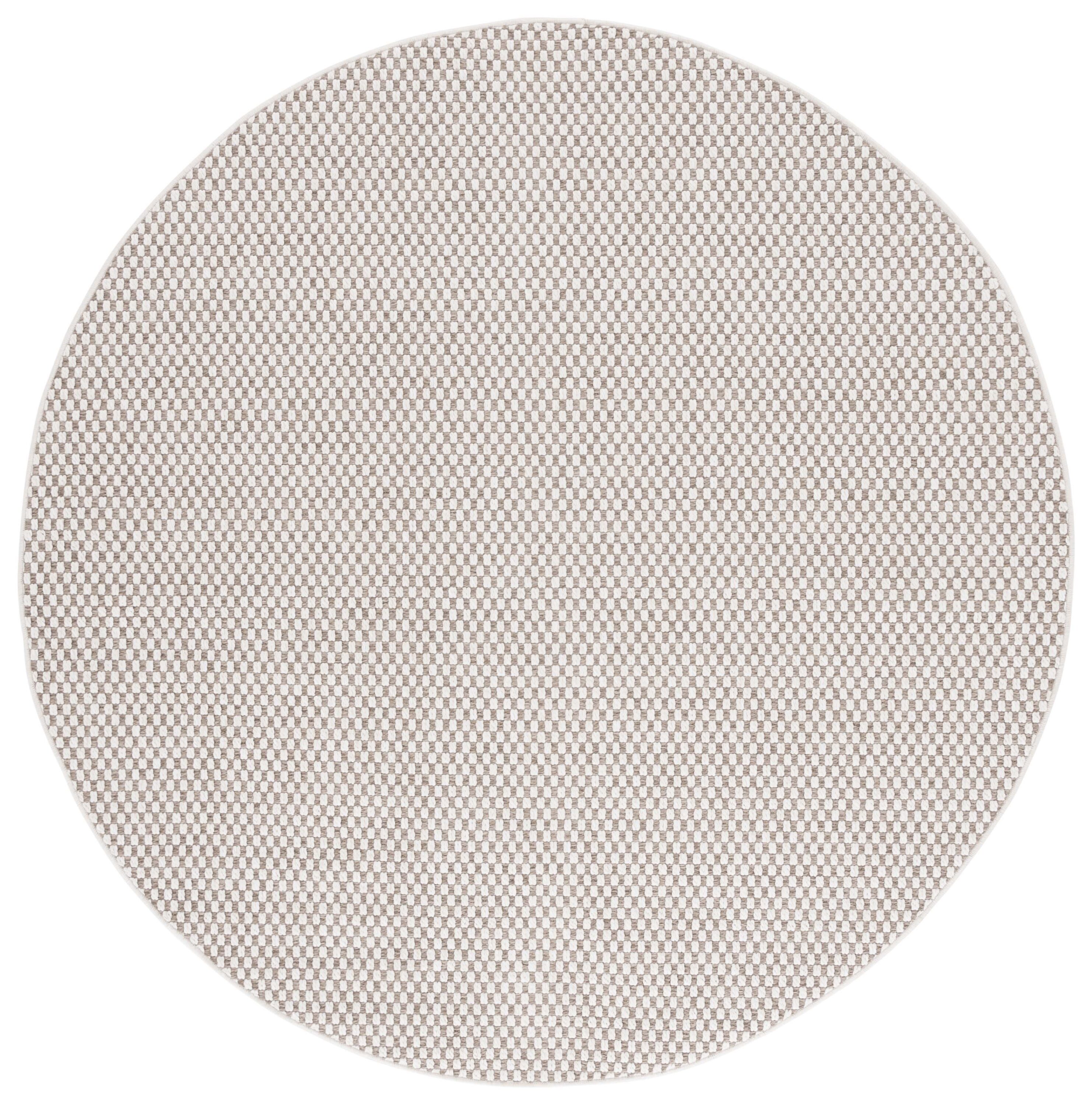 Safavieh SAW460B-7R Loomed Ivory Round Indoor/Outdoor Solid Mid-Century Modern Area rug