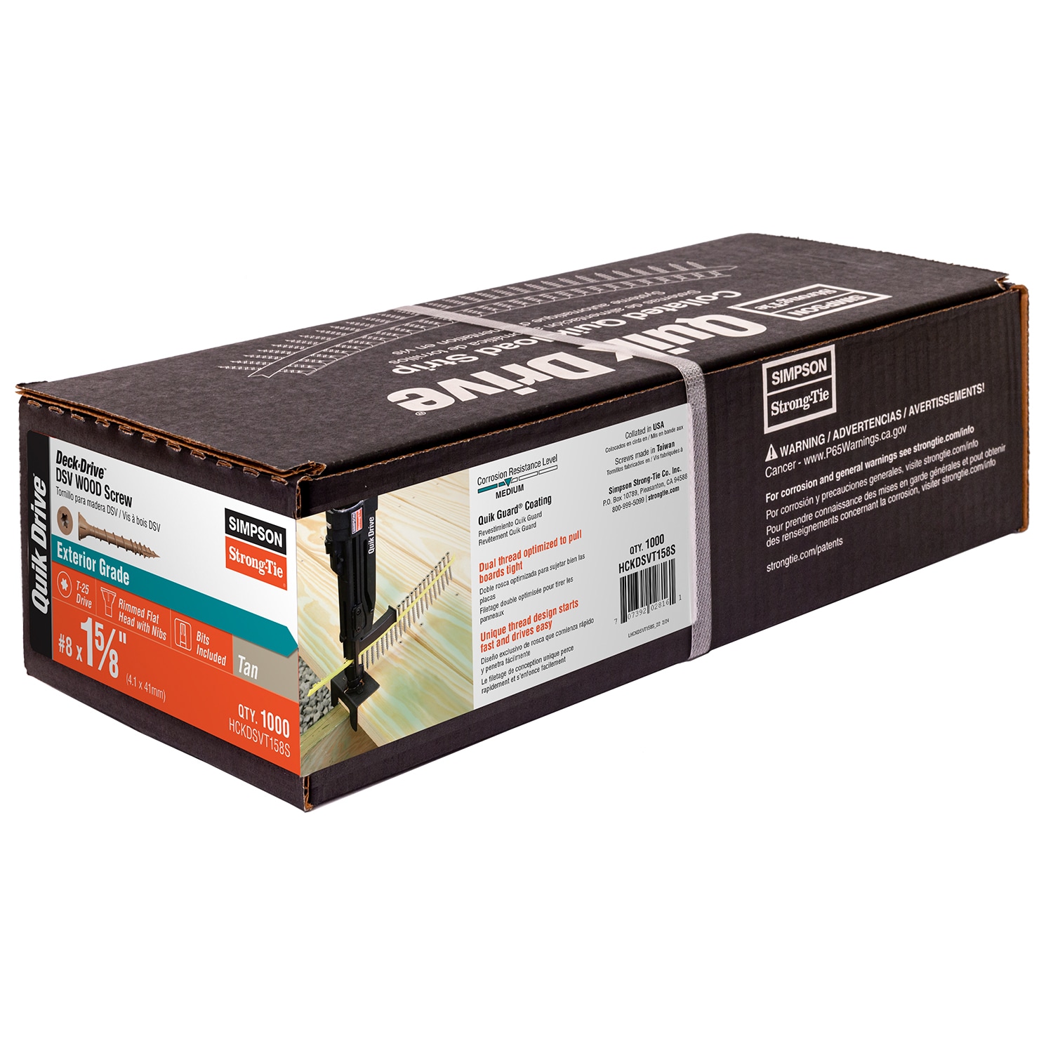QUIK DRIVE BY SIMPSON STRONG TIE HCKDSVT158S Deck-Screws - View #10