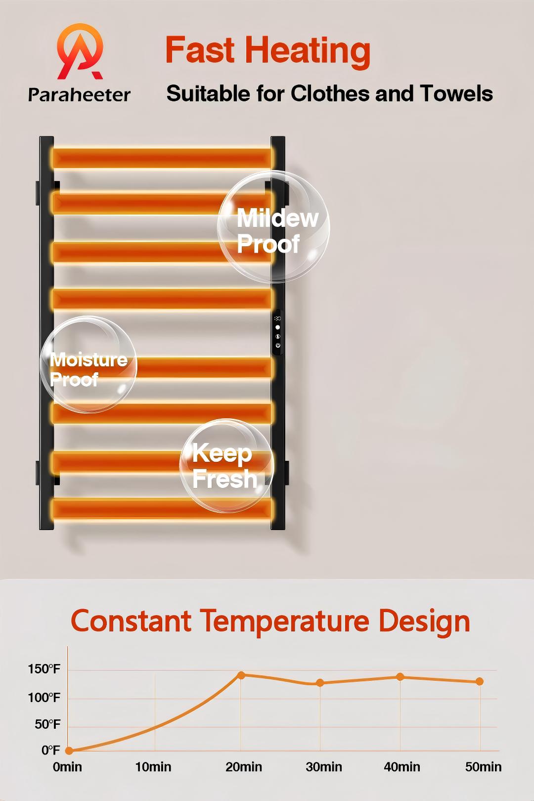 Paraheeter LS-AY1002BK Towel-Warmers - View #6