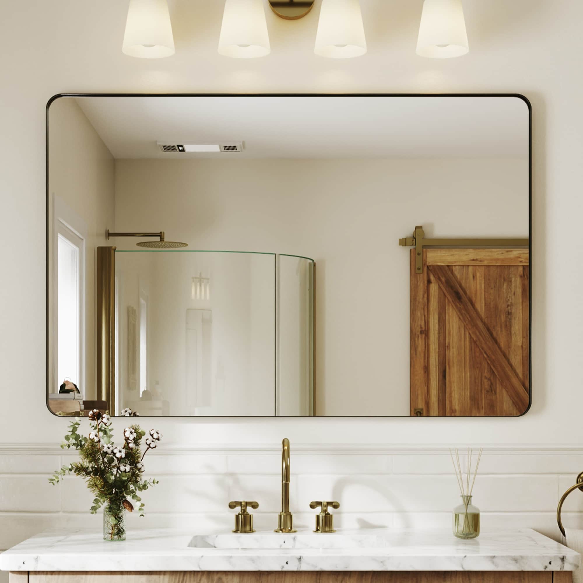 ES-DIY ESBM4832V18B Framed-Bath-Mirrors - View #2