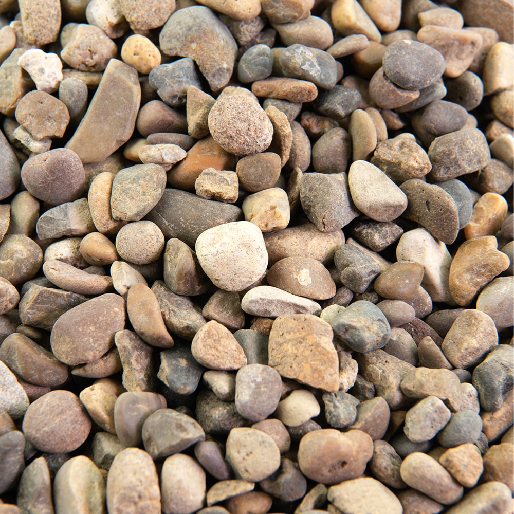 20 lb Bag of Mixed Brown and Gray Crushed Garden Stones