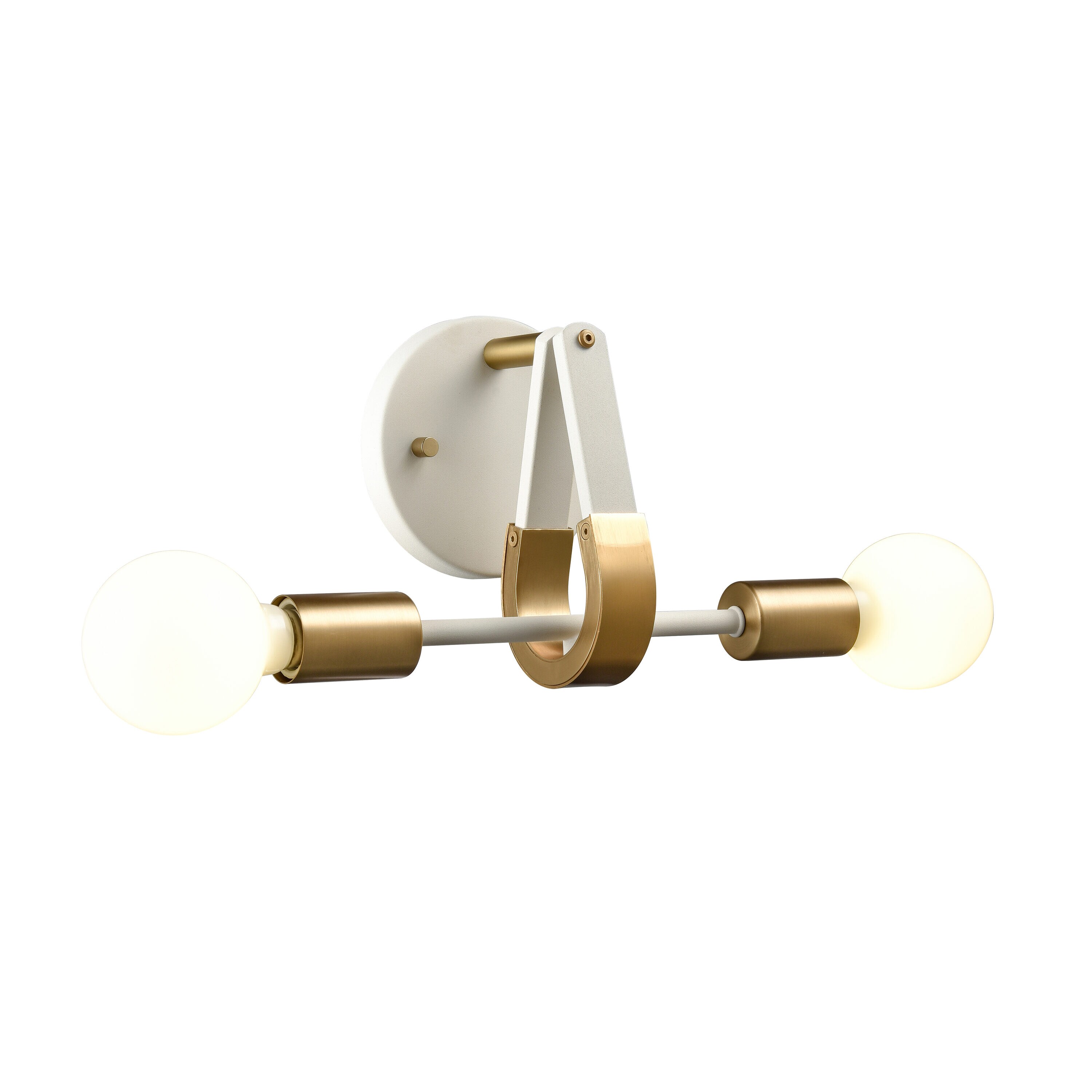 Westmore by ELK Lighting LW-2023260600824 Hudson 12-in 2 -Light White Modern/contemporary Vanity light