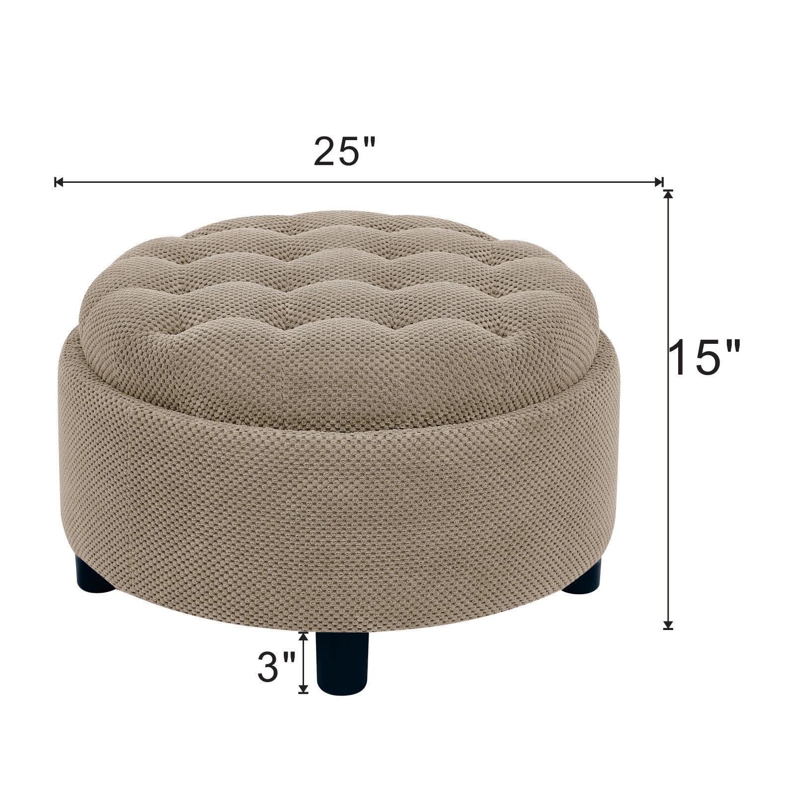Aortzio DJ4003-CAMEL Indoor-Ottomans - View #7
