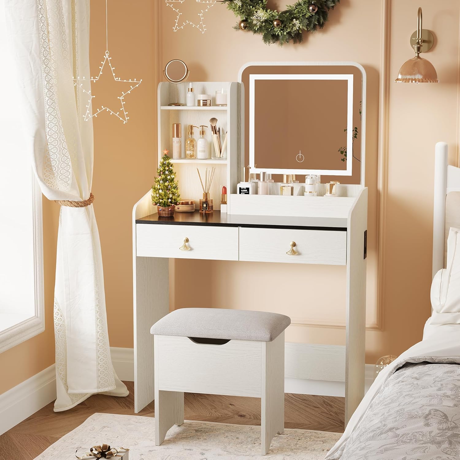 Qeetex DHZ-PHO-33N7VTWM Bedroom-Vanities - View #3