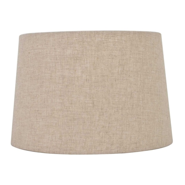 Tan Linen Fabric Drum Lamp Shade, Large Linen Drum Lamp Shade