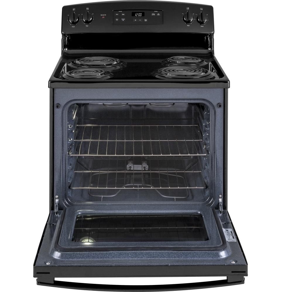 GE 30-in 4 Elements 5-cu ft Freestanding Electric Range (Black) in the ...