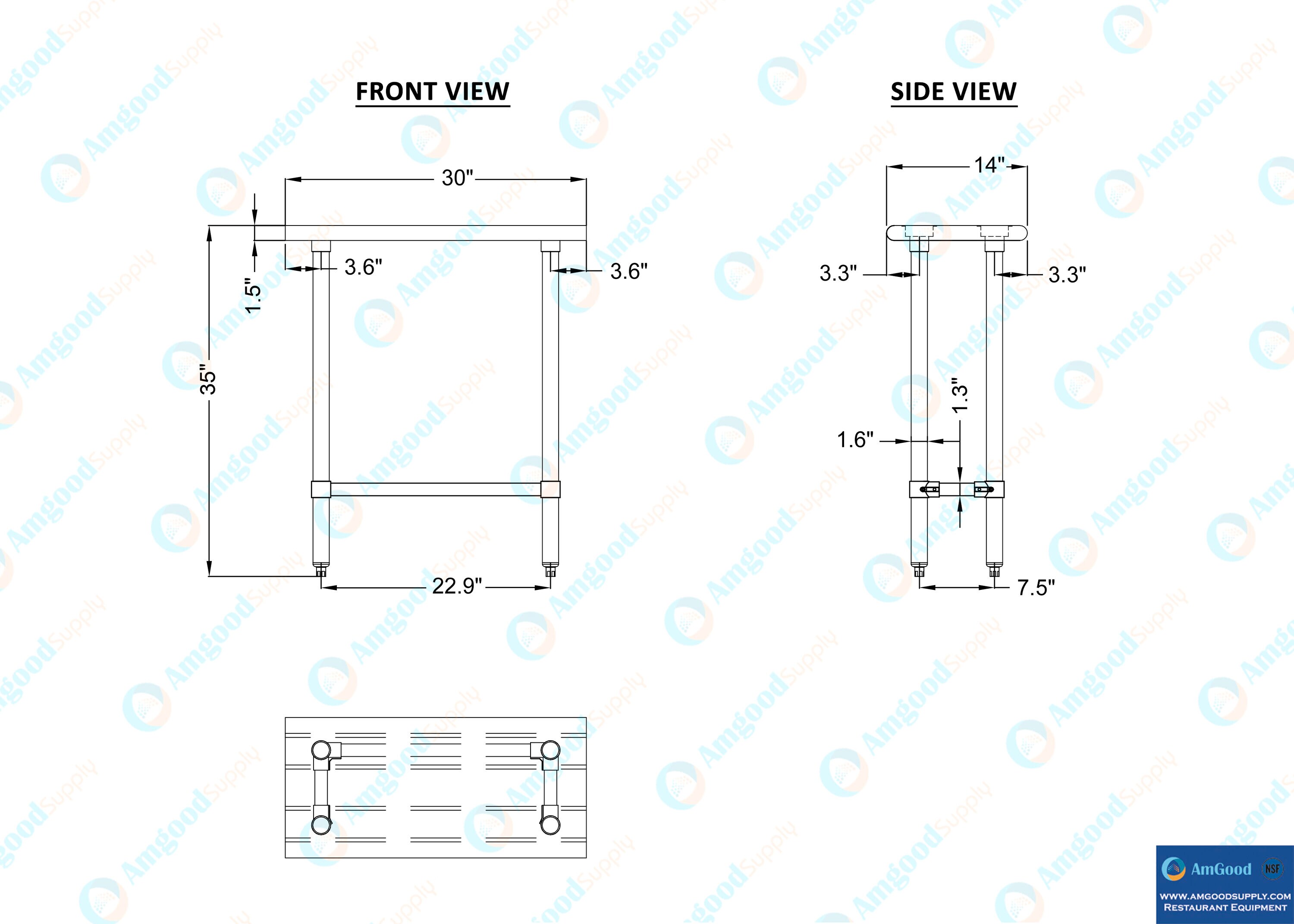 Amgood LWT-1430-RCB Kitchen-Furniture - View #5